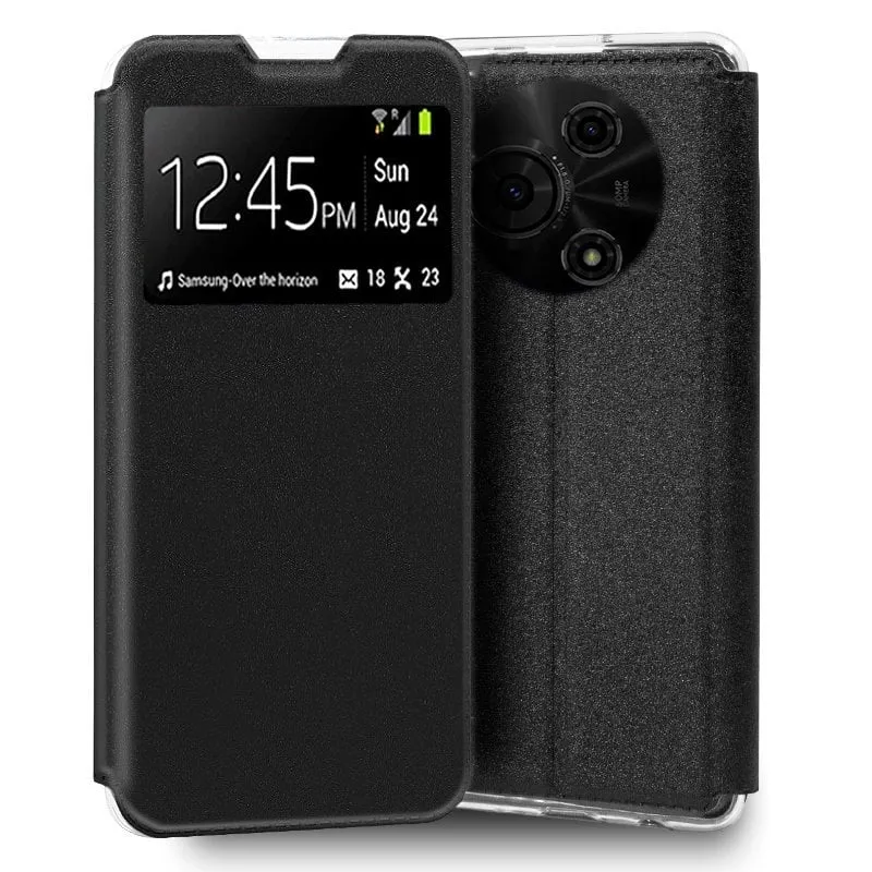 Custodia Flip Cover COOL per TCL 605 Nero Liscio - immagine 1