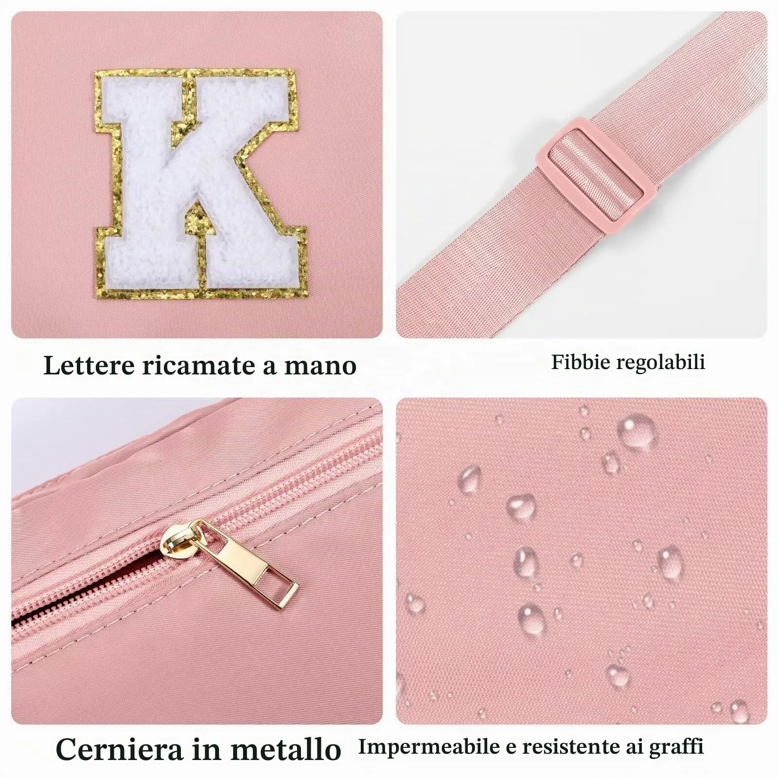 YOOLIFE Borsa a Panca per Bambini con Lettere per Ragazze - Cintura Portafoglio per Bambine - Regalo per Bambine di 3 4 5 6 7 8 9 10 11 12 Anni, Regalo Personalizzato per Adolescenti per Donne, Amiche - immagine 4