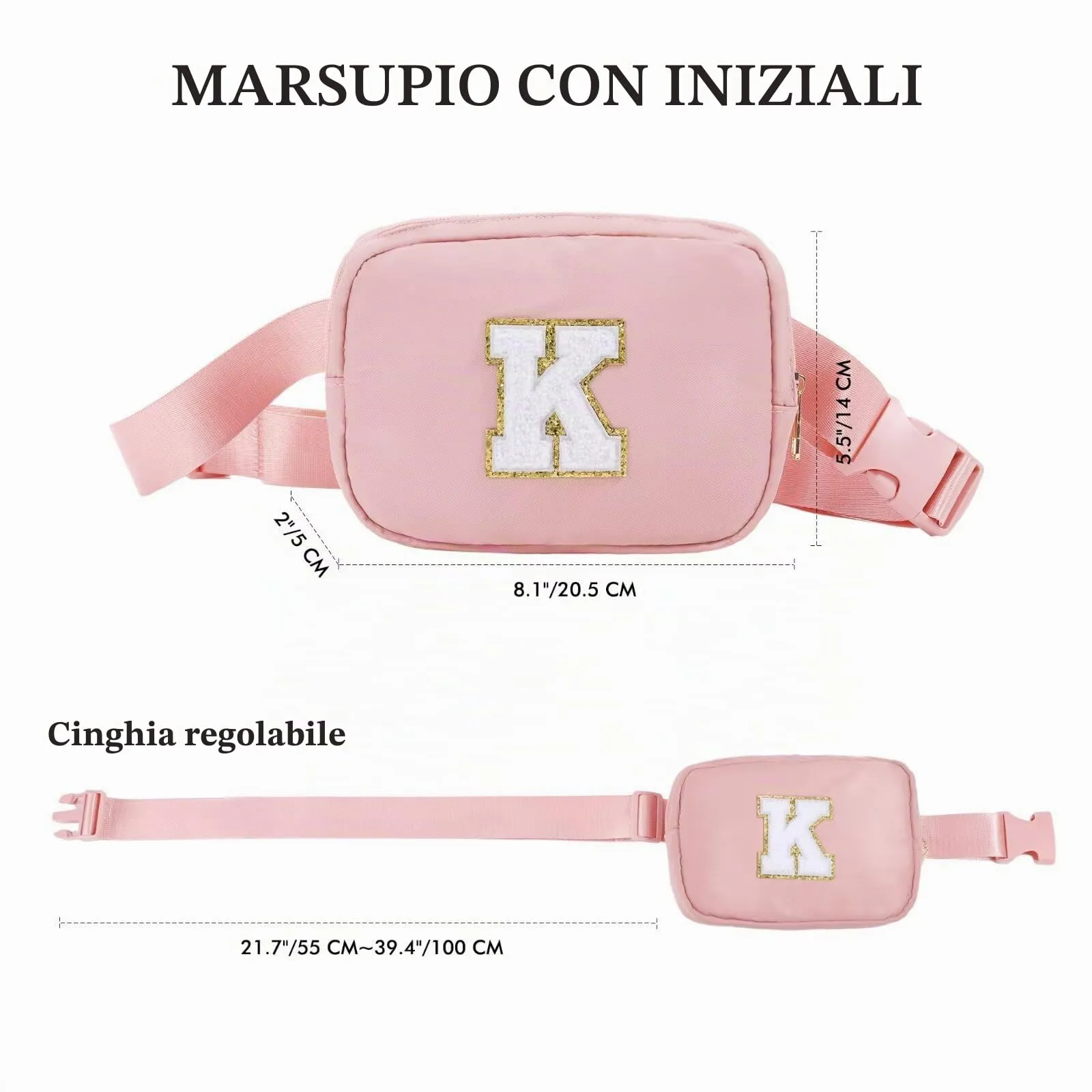 YOOLIFE Borsa a Panca per Bambini con Lettere per Ragazze - Cintura Portafoglio per Bambine - Regalo per Bambine di 3 4 5 6 7 8 9 10 11 12 Anni, Regalo Personalizzato per Adolescenti per Donne, Amiche - immagine 5