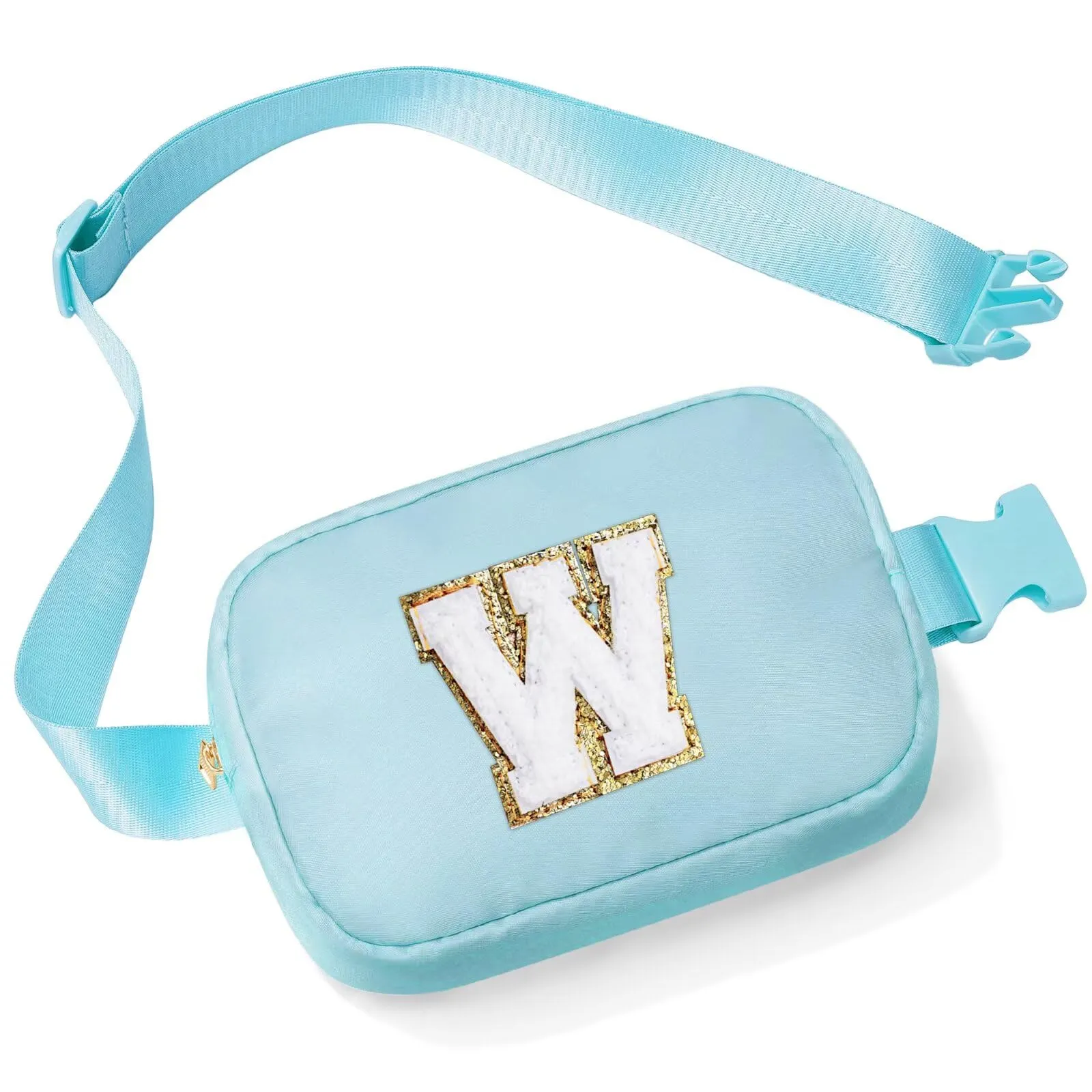 YOOLIFE Marsupio da bambina con lettere, Blu, W, Classico - immagine 1