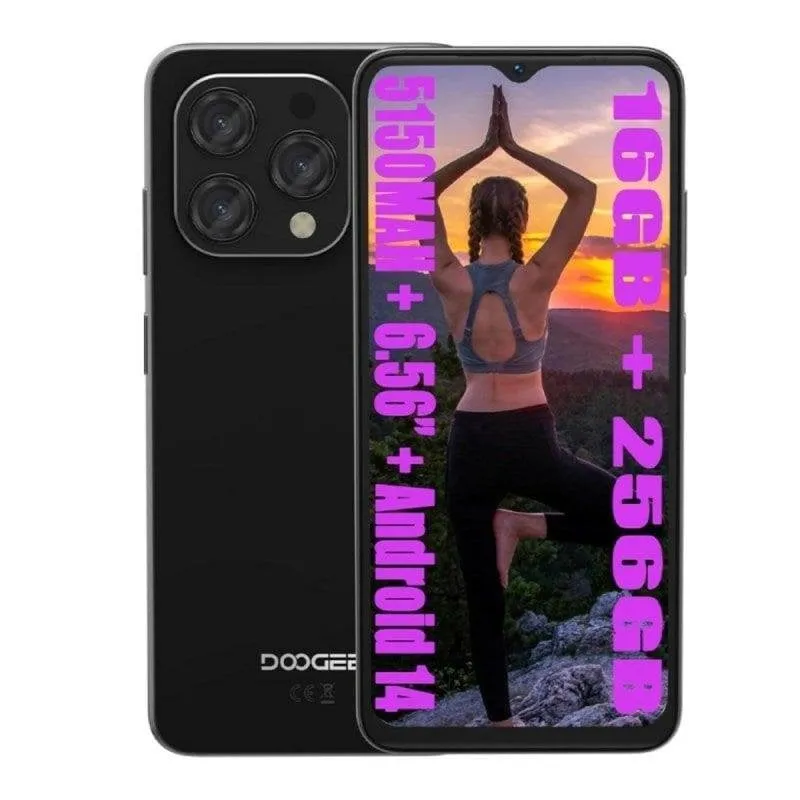 Doogee N55 Pro 4G 6GB 256GB 6.56" Nero - immagine 1