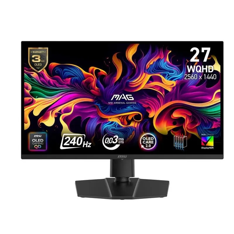 Monitor MSI MAG 271QP QD-OLED 26.5" Wide Quad HD 240Hz QD-OLED 0,03ms HDR400 - immagine 1