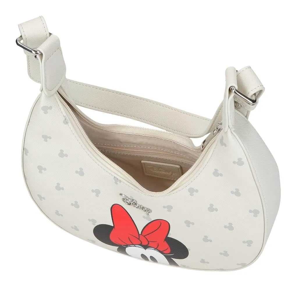 Jumma Disney Bowlogue Minnie Borsa a Tracolla Beige 24x12x6 cm PU e Poliestere - immagine 4