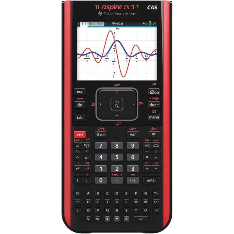 Calcolatrice Grafica Texas Instruments TI NSPIRE CX II-T CAS Nero 90MB Flash USB Batteria - immagine 1