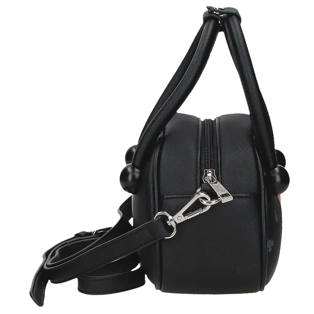 Joumma Disney Bowlogue Minnie Borsa a Tracolla Nero 19x13x8 cm PU e Poliestere - immagine 2