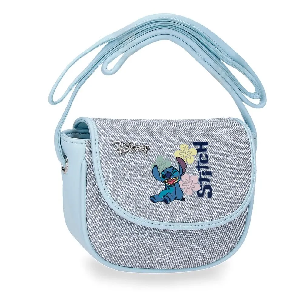 Joumma Disney Tiki Stitch Borsa a Tracolla with Lapel Denim 16x14x5 cm PU e Poliestere - immagine 1
