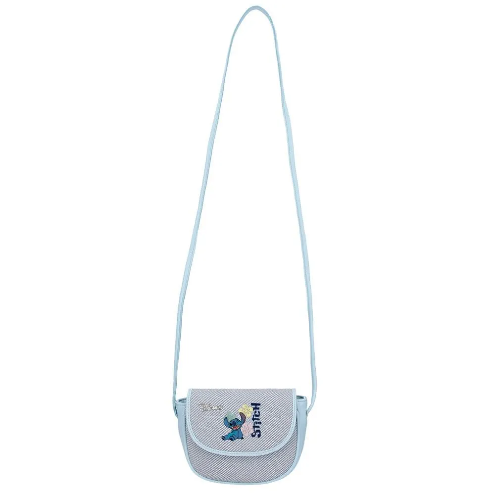 Joumma Disney Tiki Stitch Borsa a Tracolla with Lapel Denim 16x14x5 cm PU e Poliestere - immagine 7