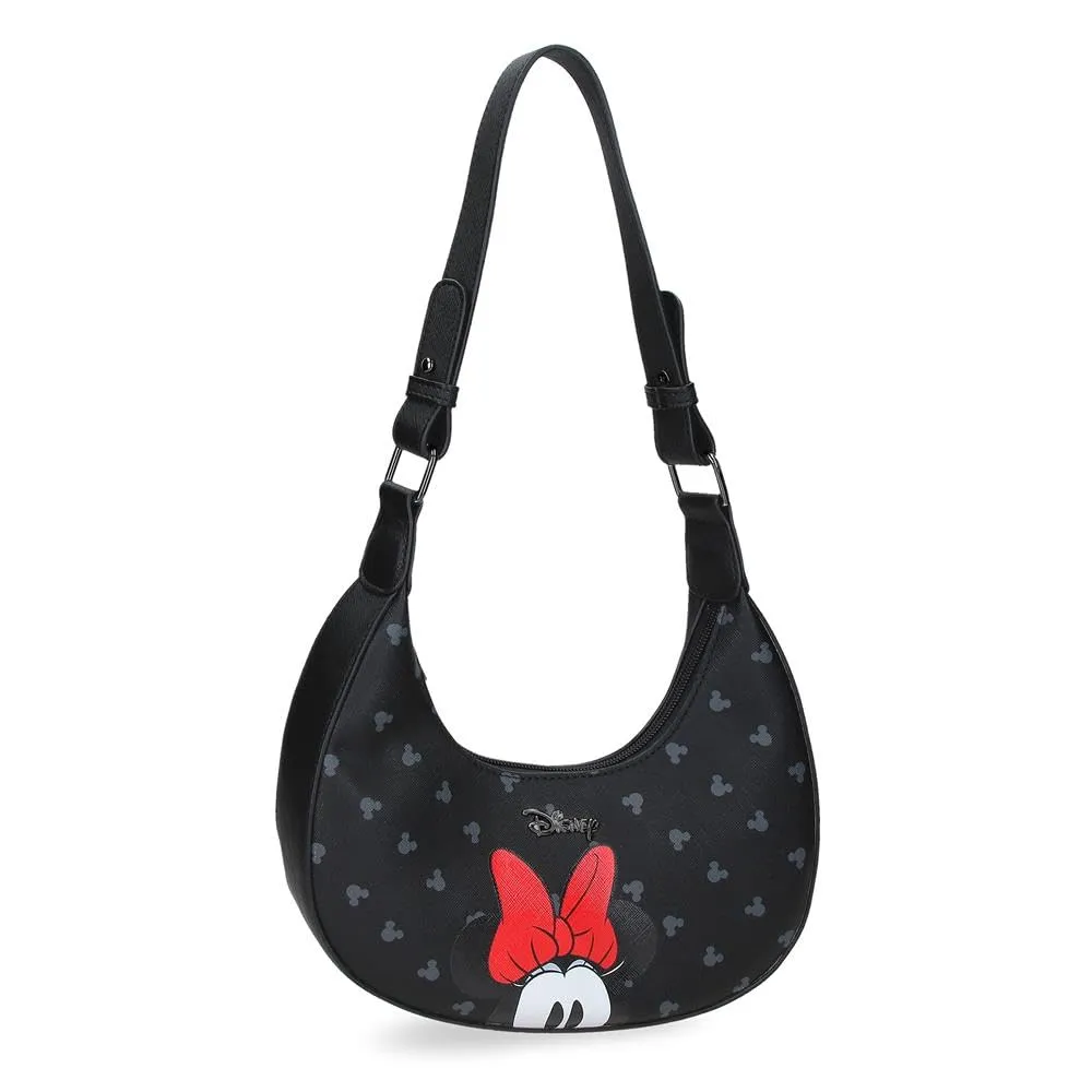 Joumma Disney Bowlogue Minnie Borsa a Tracolla Nero 24x12x6 cm PU y Poliestere - immagine 1