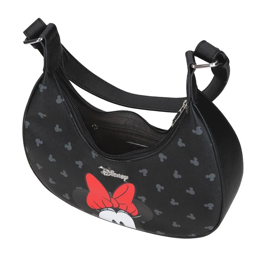 Joumma Disney Bowlogue Minnie Borsa a Tracolla Nero 24x12x6 cm PU y Poliestere - immagine 4