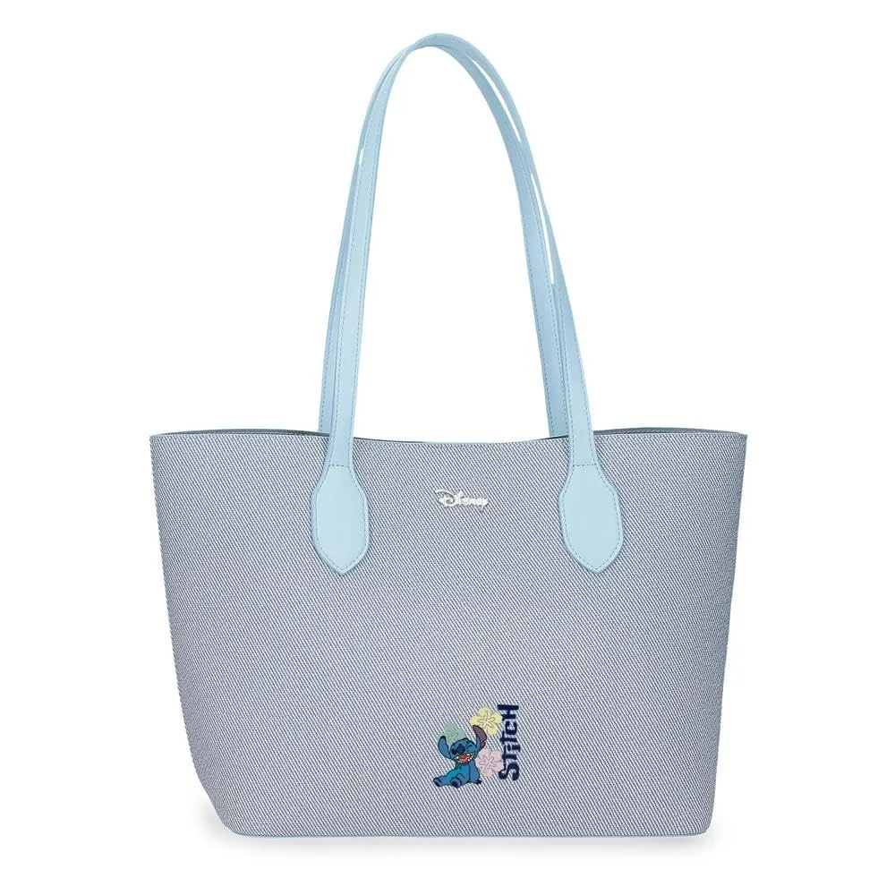 Joumma Disney Tiki Stitch Denim Borsa Tote 31x25.5x11.5 cm PU e Poliestere - immagine 1