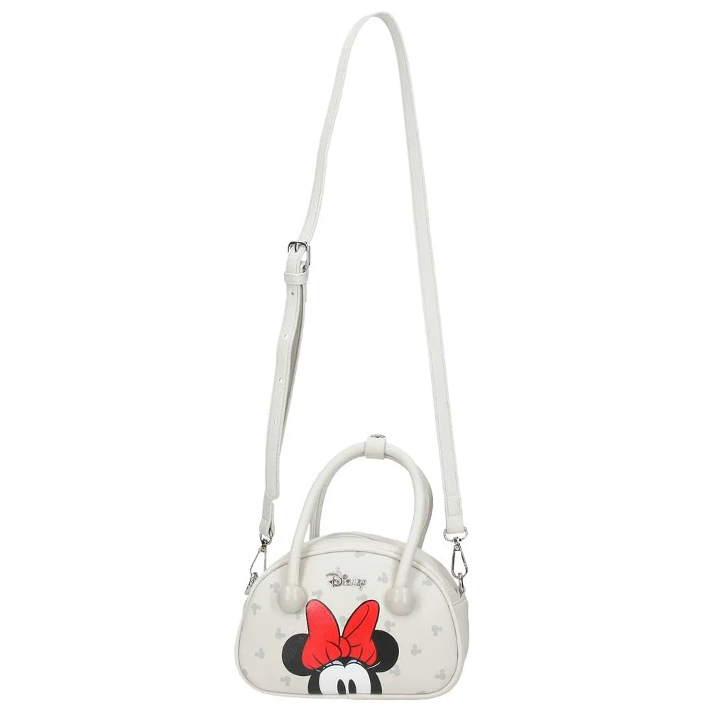 Joumma Disney Bowlogue Minnie Borsa a Tracolla Beige 19x13x8 cm PU e Poliestere - immagine 6
