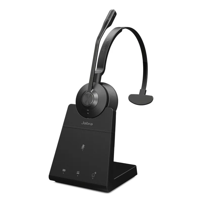 Auricolari Jabra Engage 45 SE wireless con microfono boom e batteria integrata nera - immagine 1
