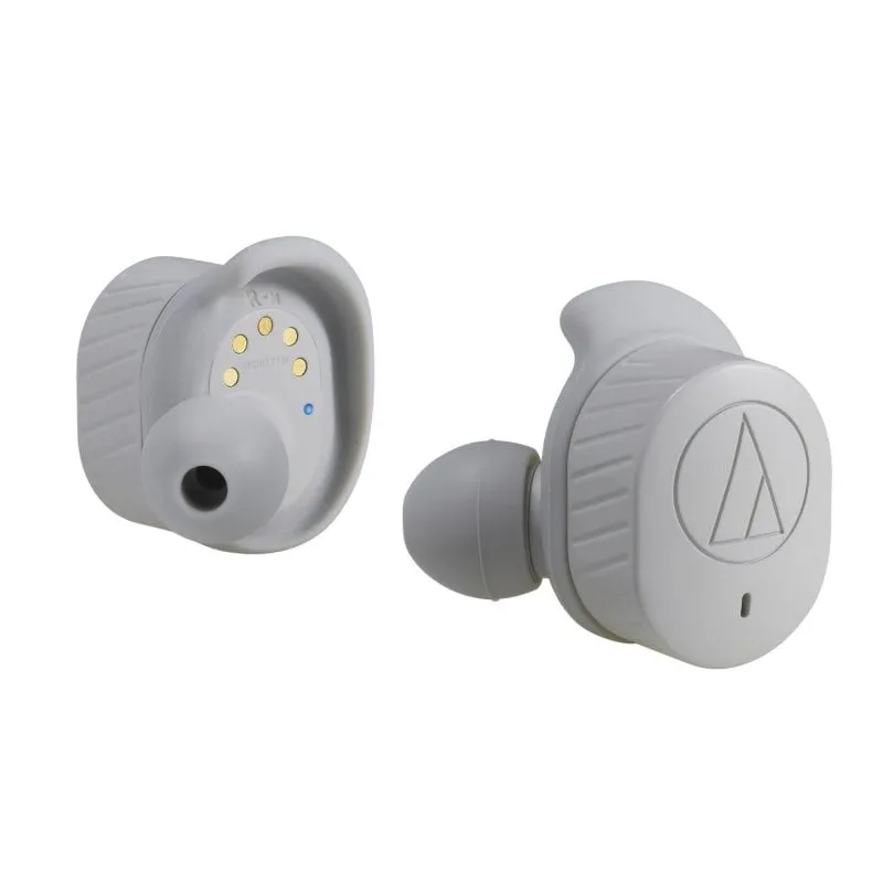 Auricolari Audio-Technica sportivi wireless Bluetooth 5.0 grigio con microfono integrato - immagine 1