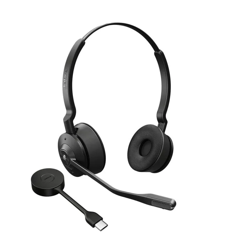Auricolari Jabra Engage 55 Stereo wireless DECT con Microfono e Protezione SafeTone Nero Titanio - immagine 1
