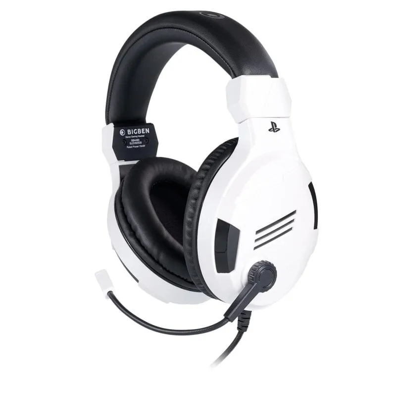 Auricolari BIG BEN con filo per gaming neri e bianchi con microfono boom e controllo volume - immagine 1