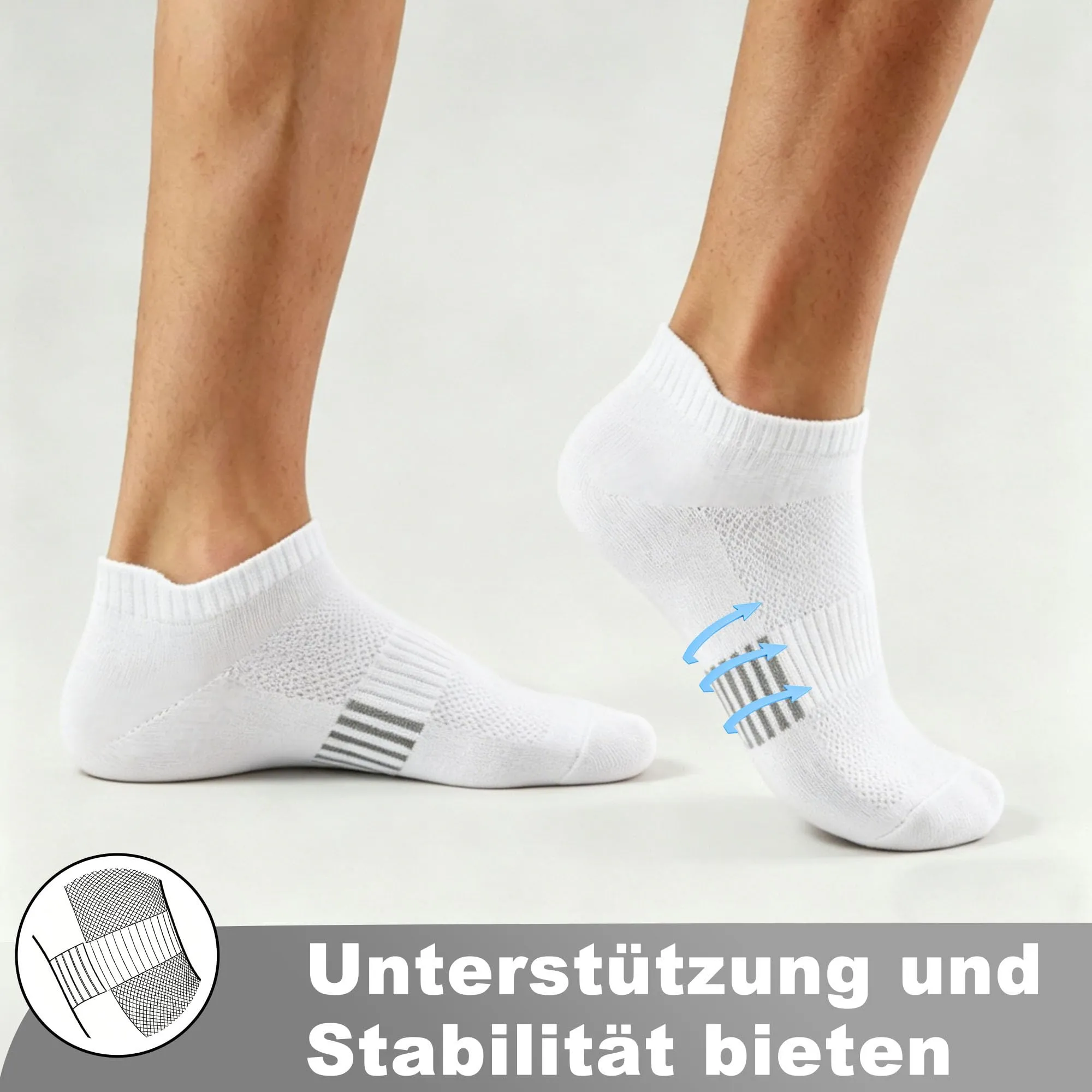 Lakpoau 10 Paia Calzini Uomo,12 Paia Calze Sportivi in Cotone Donna 39-42 - immagine 3