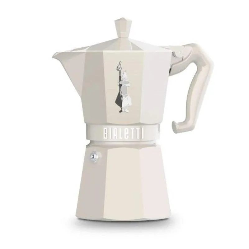 Caffettiera Moka Bialetti Moka Exclusive 6 Tazze Alluminio Crema - immagine 1