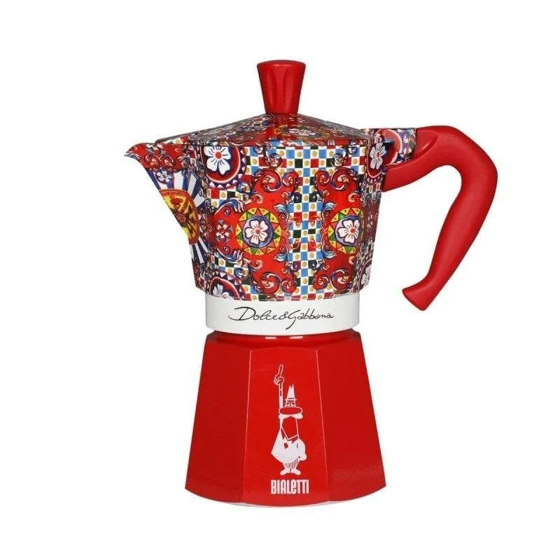 Caffettiera Moka Bialetti Dolce&Gabbana Moka Express 6 Tazze Design Esclusivo - immagine 1