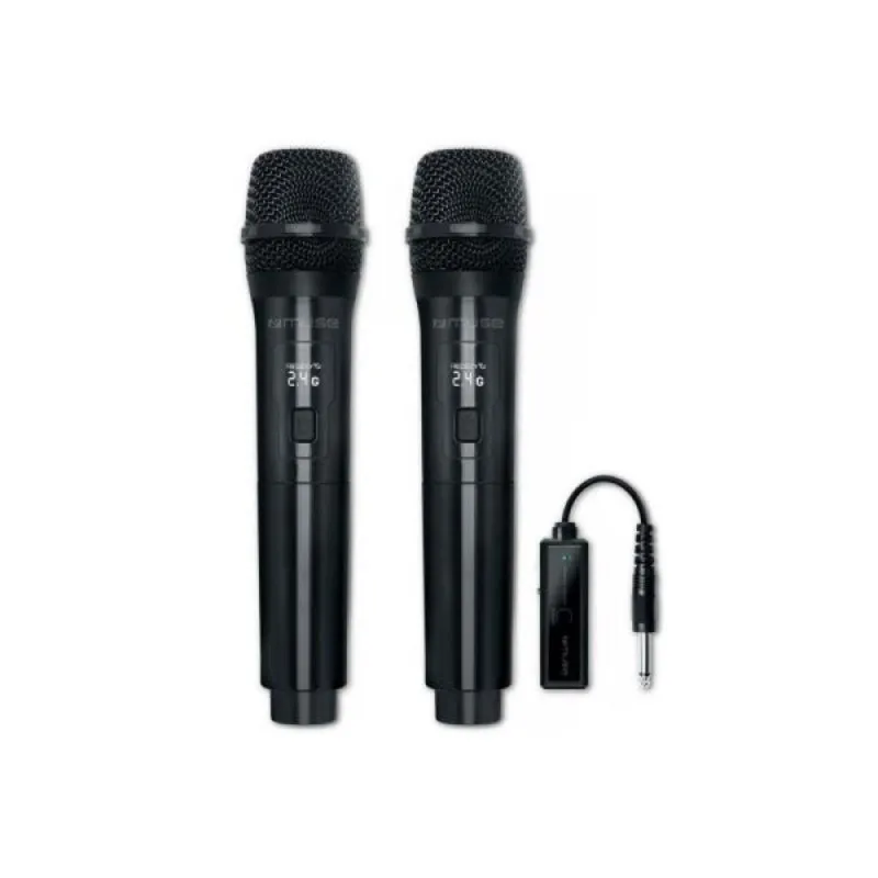Microfono MC-50 WI wireless doppio nero jack 6.3-3.5mm 2,4 GHz 8h riproduzione - immagine 1