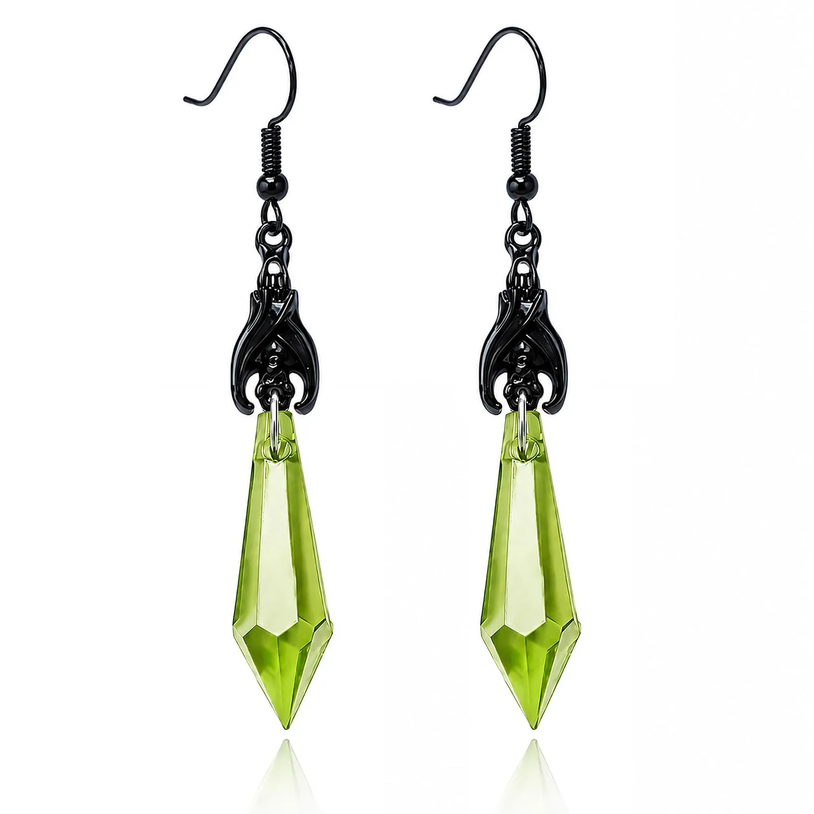 Orecchini Punk a Forma di Pipistrello, Orecchini Halloween Donna,D - immagine 1