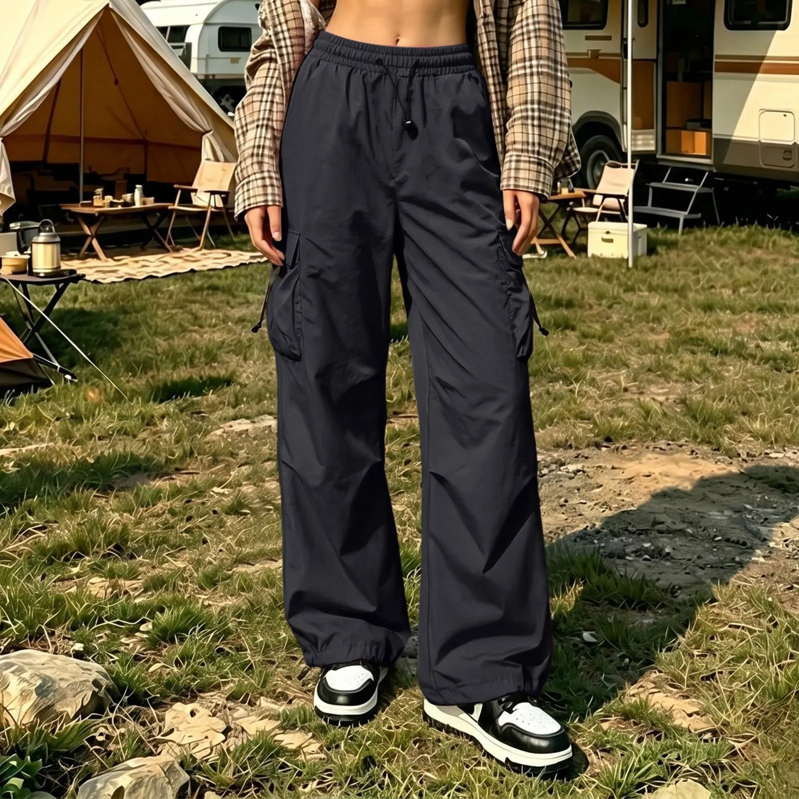 Pantaloni Sportivi da Ragazza con Elastico in Vita da Donna Multitasche - immagine 2