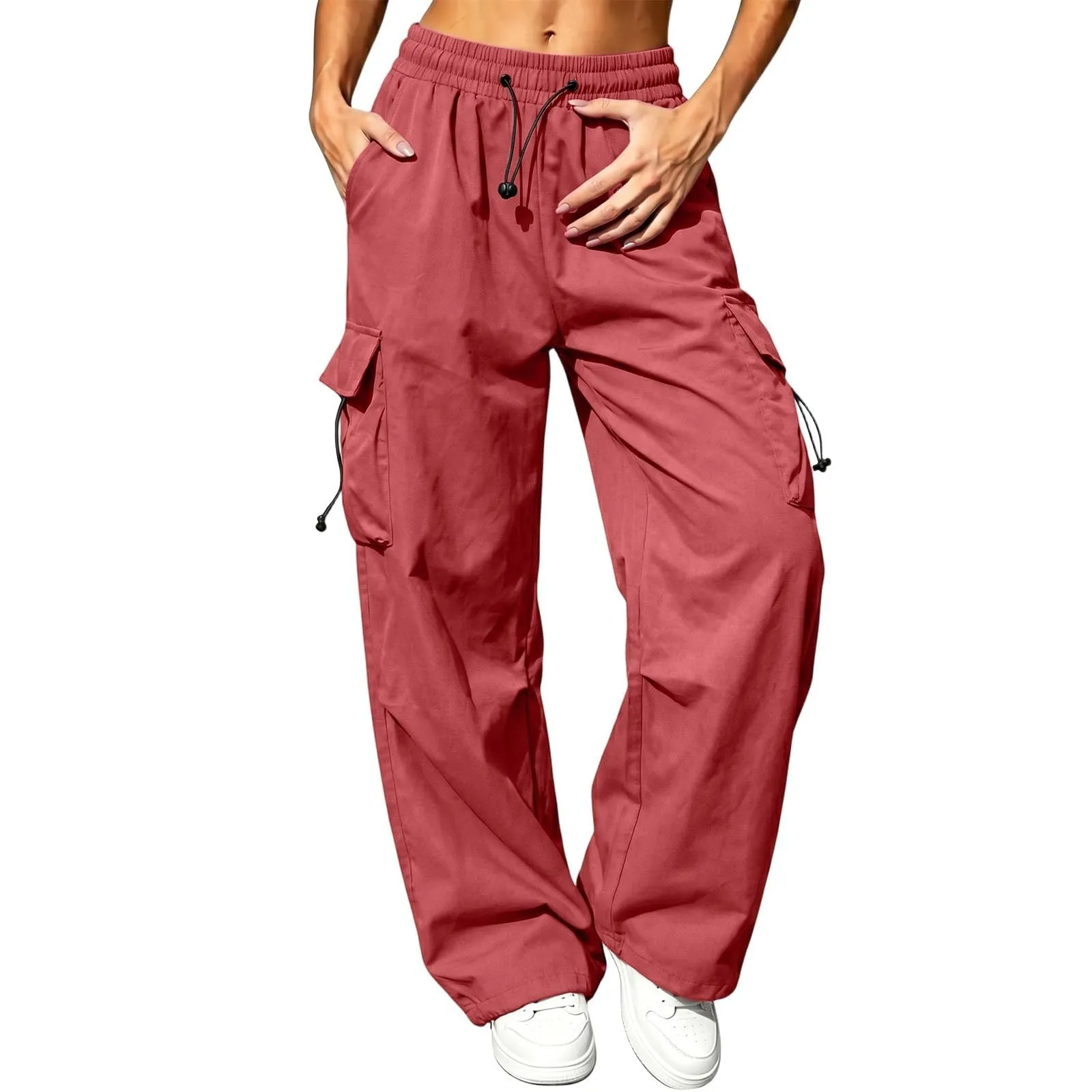 Pantaloni Sportivi da Ragazza con Elastico in Vita da Donna Multitasche - immagine 1