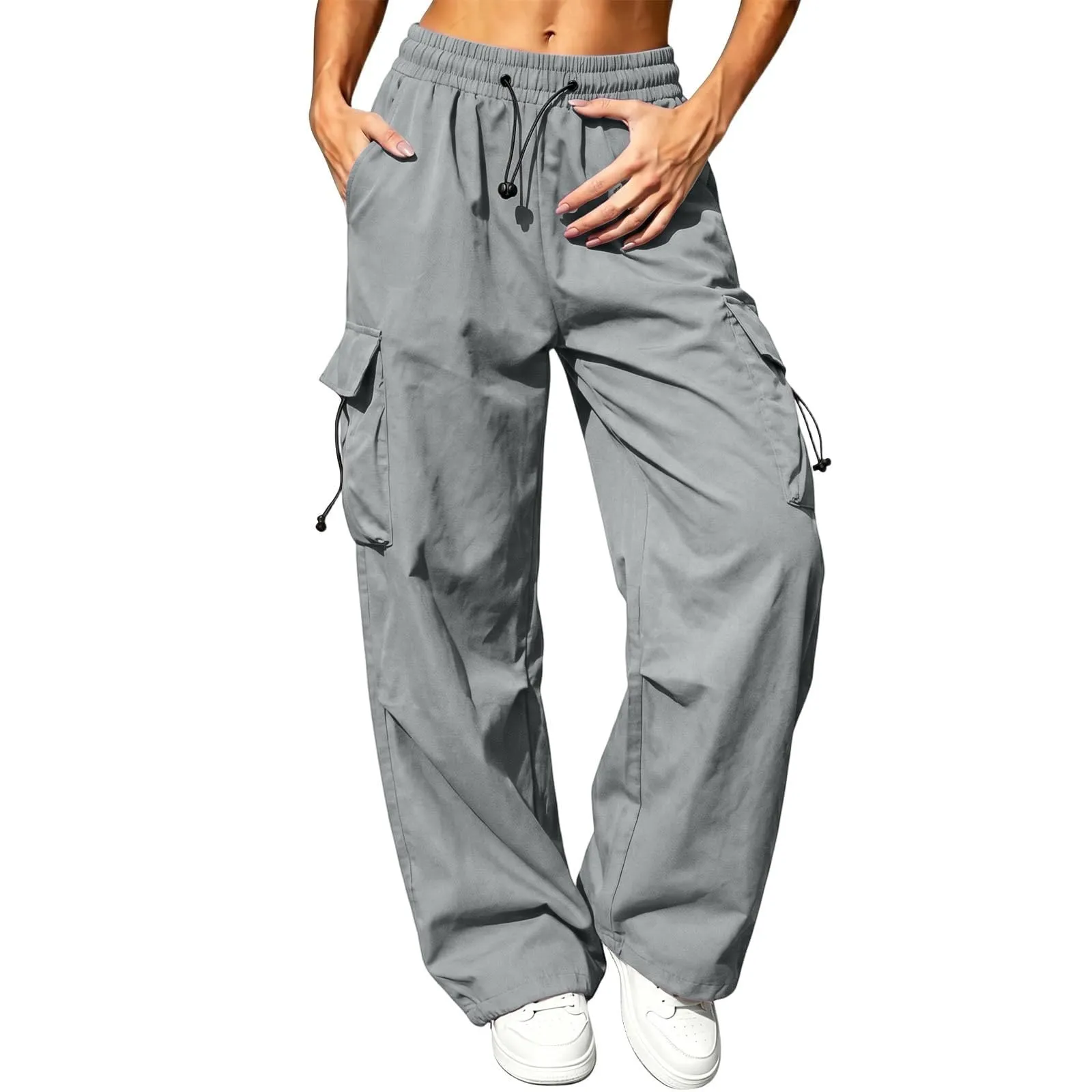 Pantaloni Sportivi da Ragazza con Elastico in Vita da Donna Multitasche - immagine 5