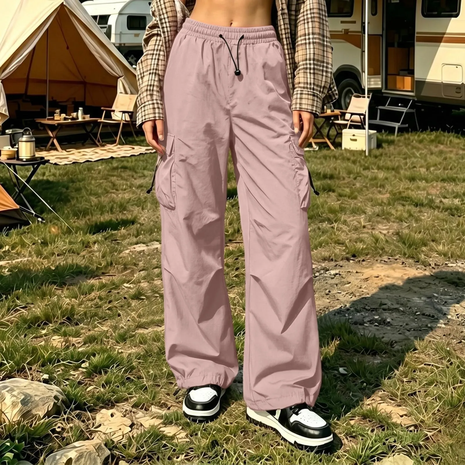 Pantaloni Sportivi da Ragazza con Elastico in Vita da Donna Multitasche - immagine 2