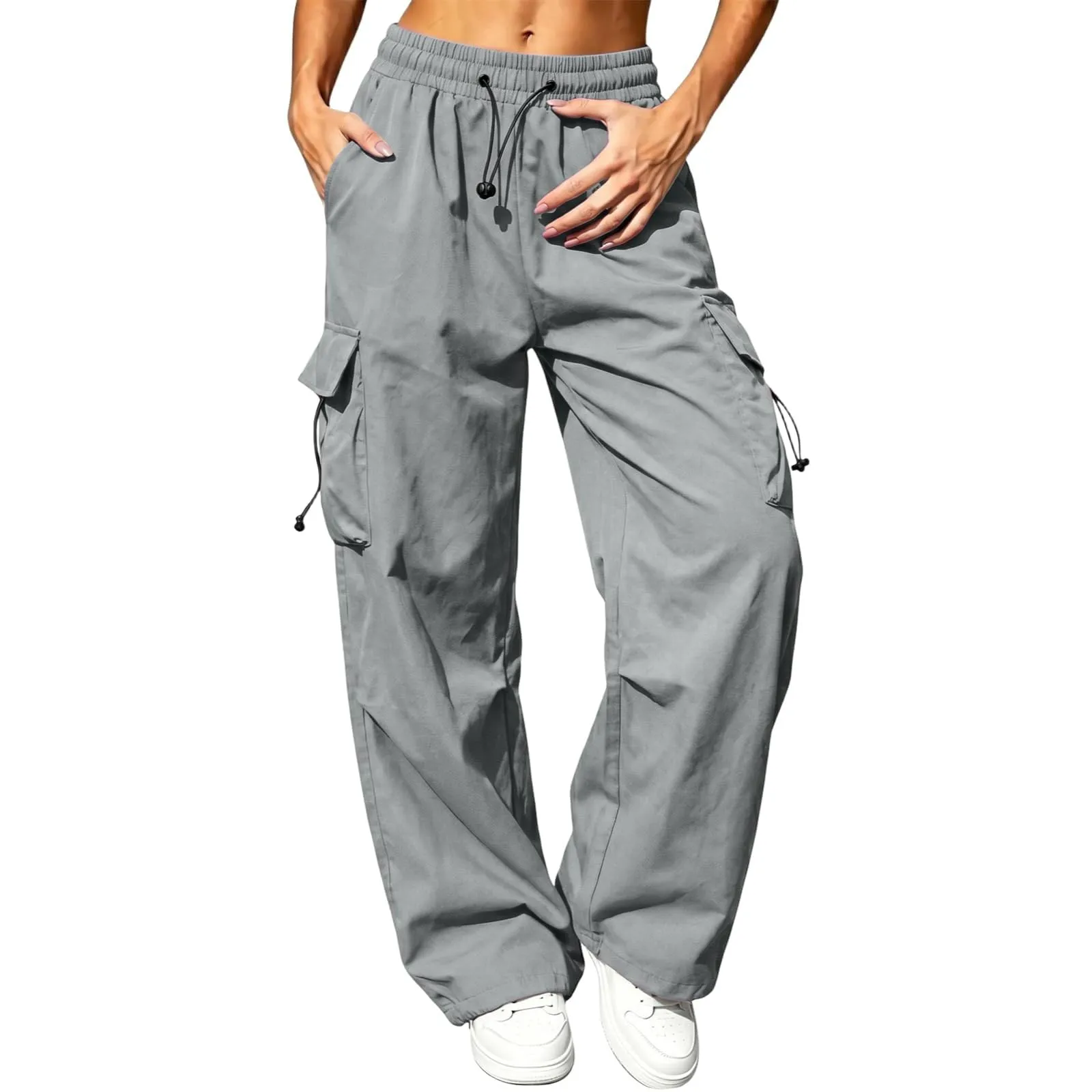 Pantaloni Sportivi da Ragazza con Elastico in Vita da Donna Multitasche - immagine 1