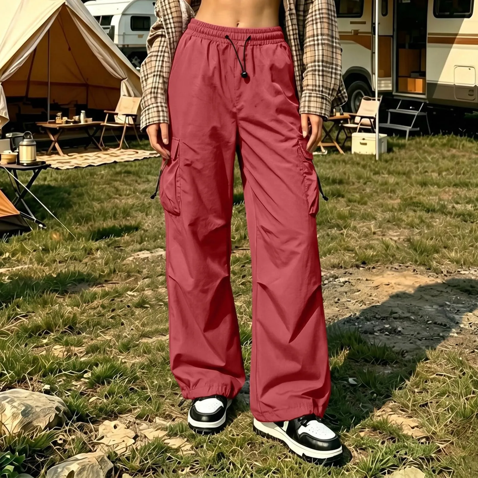 Pantaloni Sportivi da Ragazza con Elastico in Vita da Donna Multitasche - immagine 2