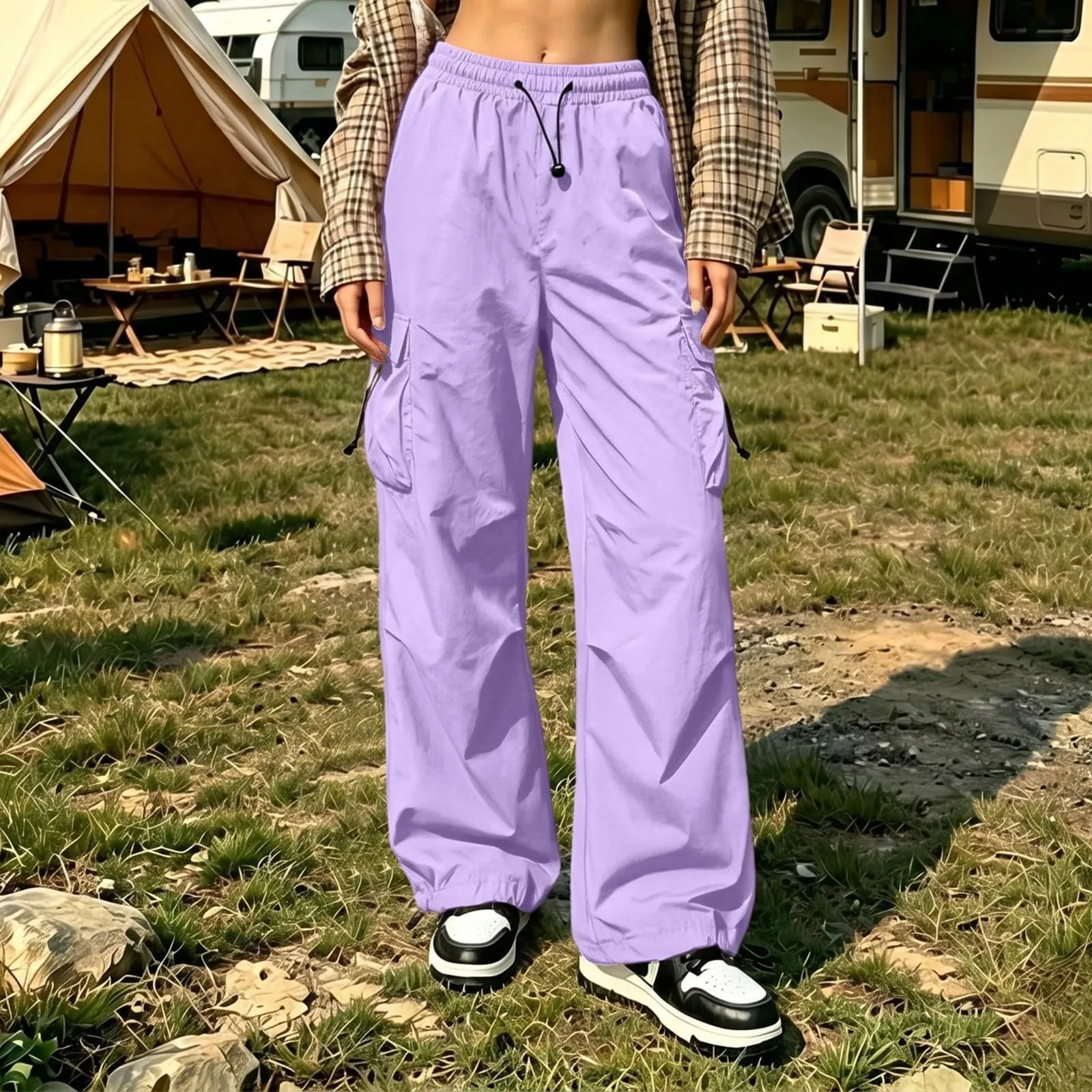 Pantaloni Sportivi da Ragazza con Elastico in Vita da Donna Multitasche - immagine 2