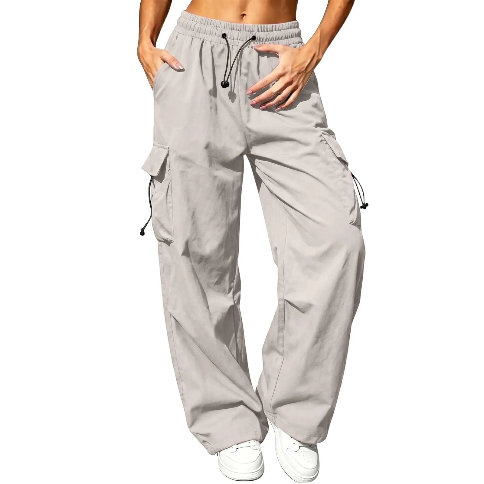 Pantaloni Sportivi da Ragazza con Elastico in Vita da Donna Multitasche - immagine 1