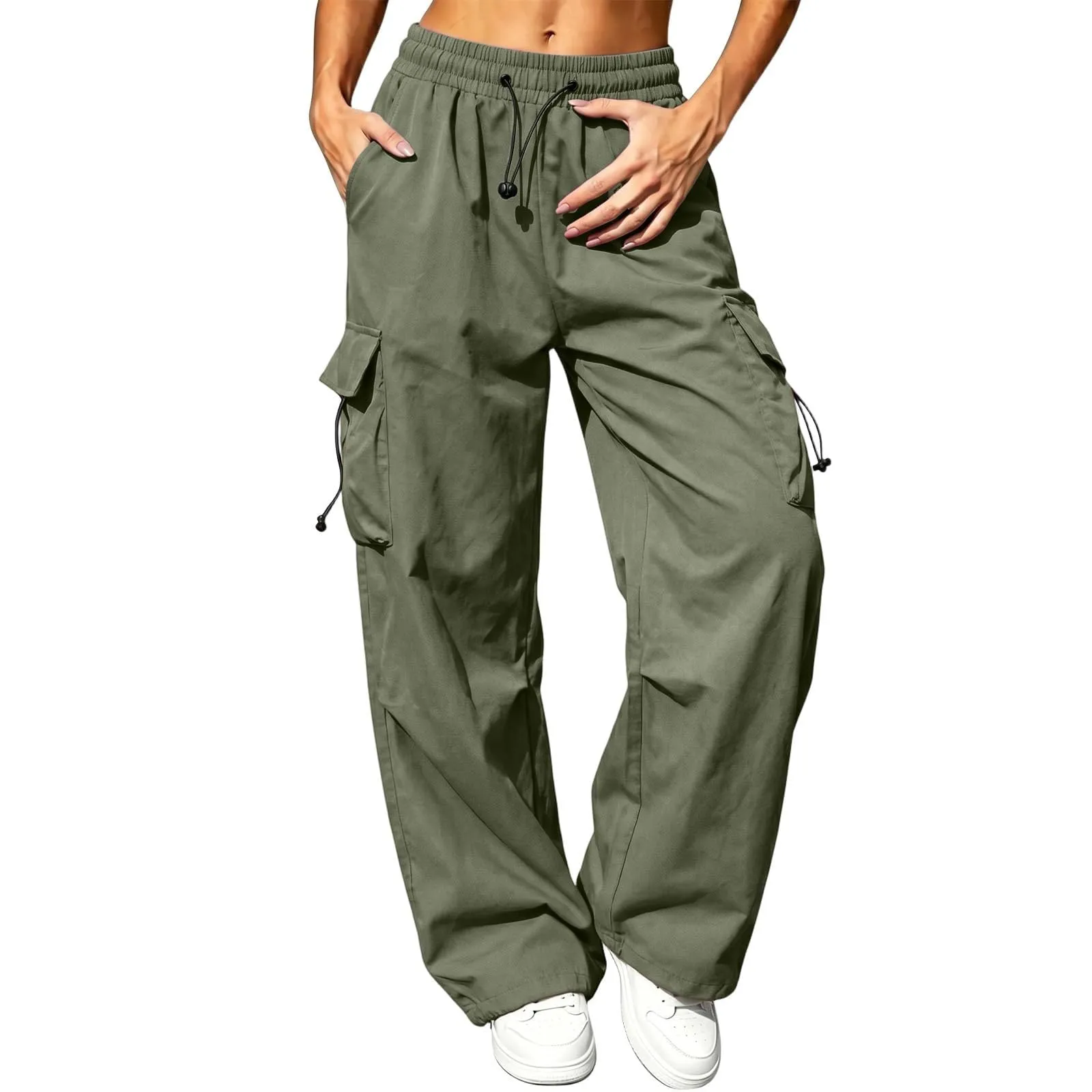 Pantaloni Sportivi da Ragazza con Elastico in Vita da Donna Multitasche - immagine 1