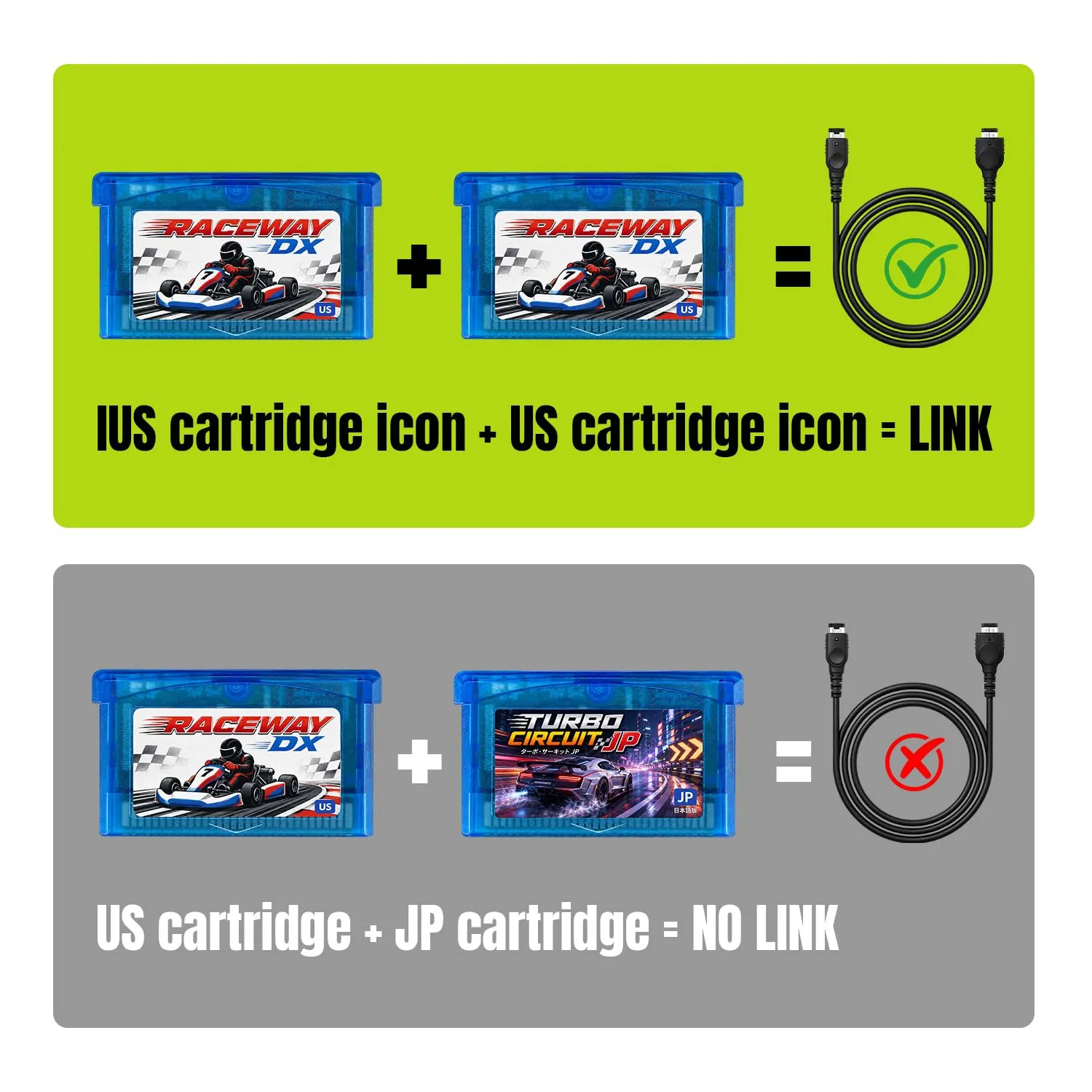 Mcbazel 2 Cavo di Collegamento del Lettore Cavo di Collegamento per Nintendo GBA GameBoy Advance e SP - immagine 5