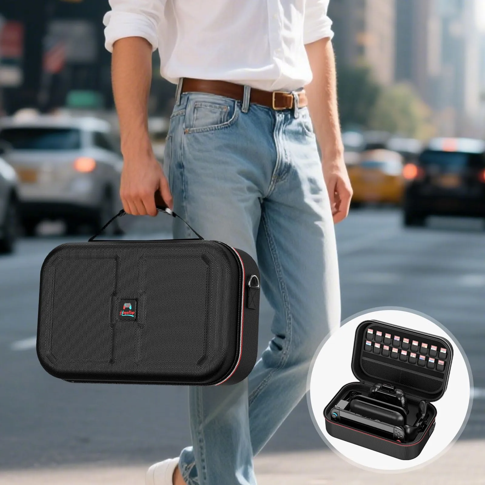 HEYSTOP Kit Accessori per Nintendo Switch 2 con Grande Custodia Trasporto - immagine 9
