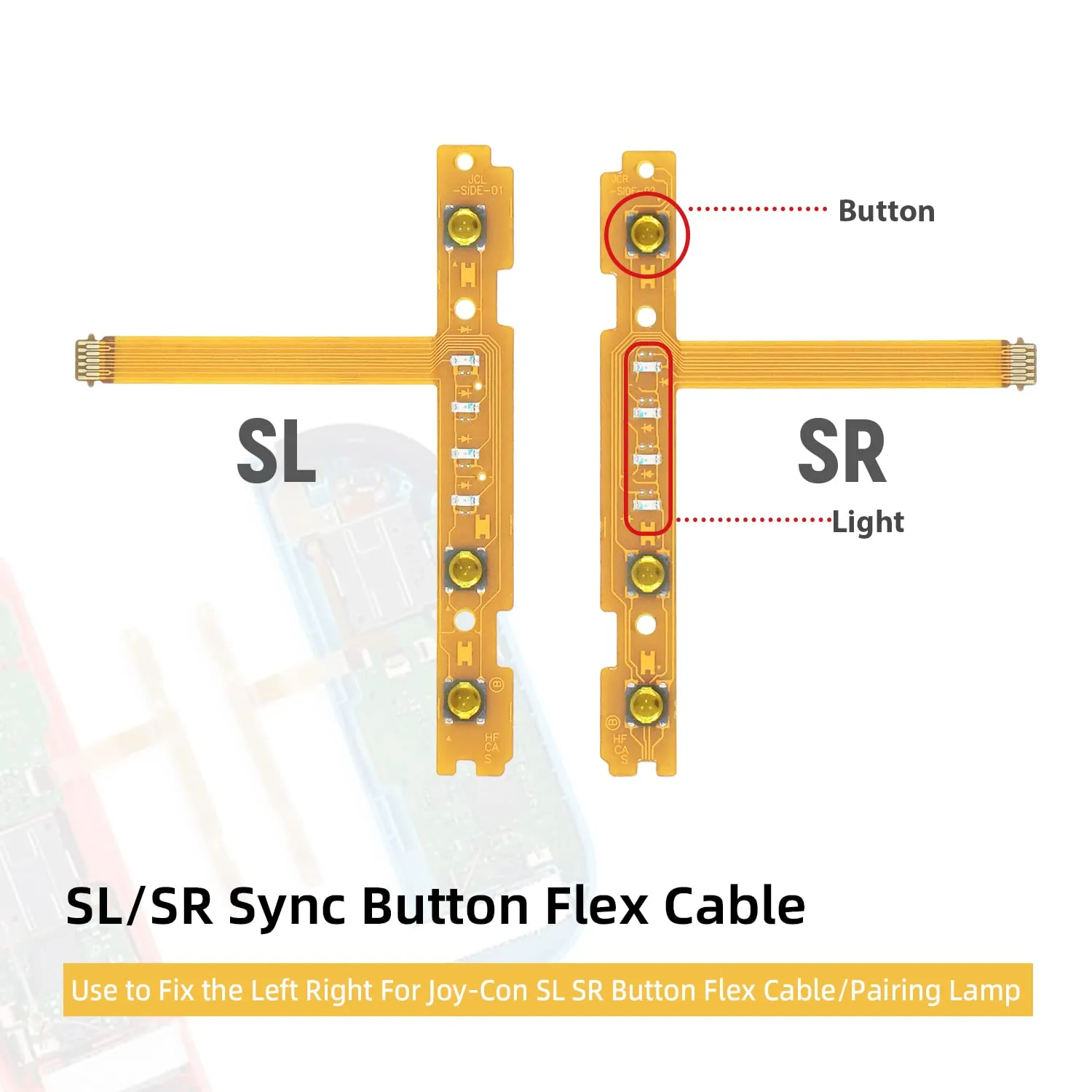 Mcbazel Kit Riparazione SL SR Flex Cavo a Nastro Ricambi con Cacciavite per Nintendo Switch/Switch OLED Joy-Con Controller, Non compatibile con Nintendo Switch 2 - immagine 2