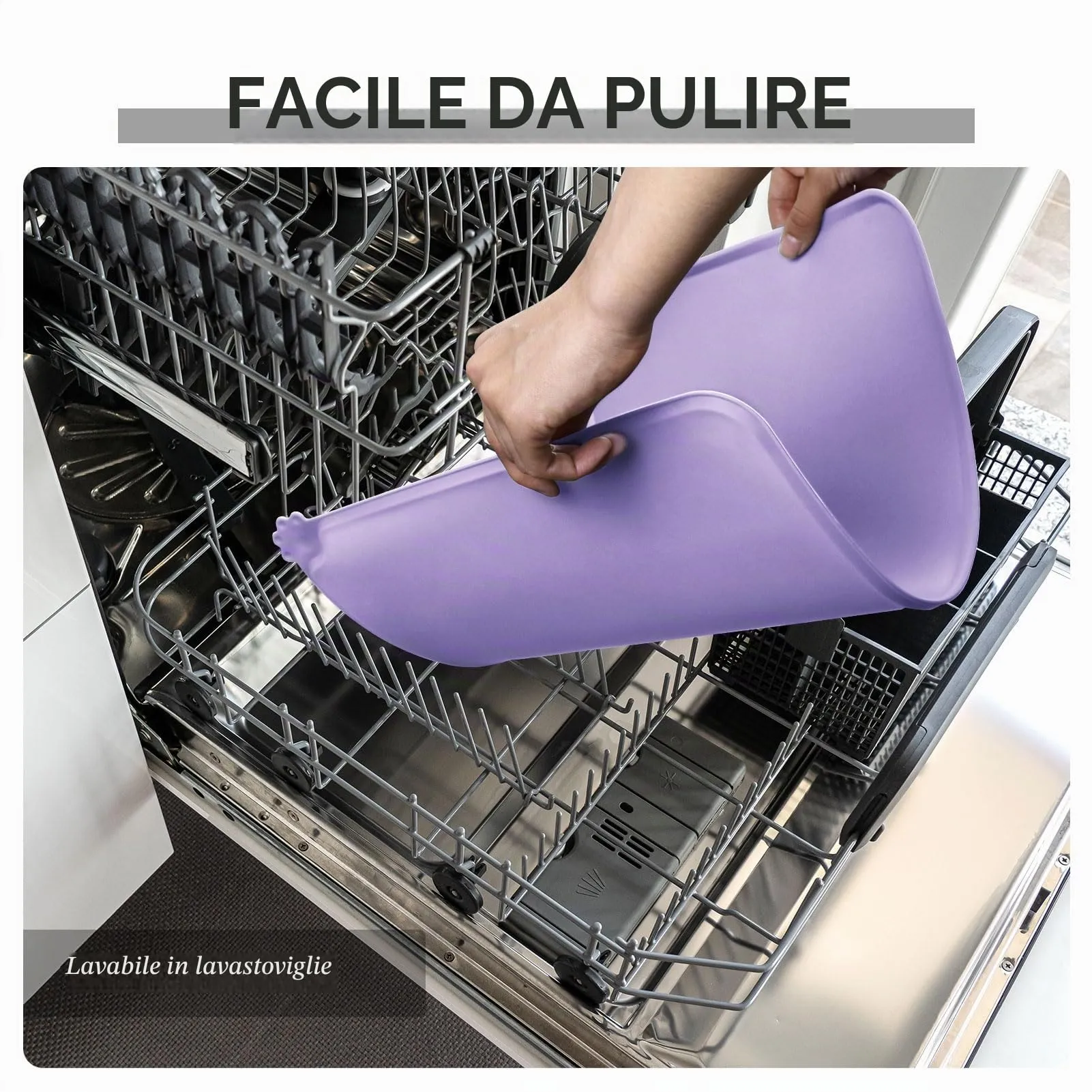 Reopet Tappetino per Cibo e Acqua in Silicone per Animali Domestici, Impermeabile con Bordi Rialzati Antispill, Placca per Ciotole Sia per Cani che per Gatti Disponibile in Diverse Dimensioni e Colori - immagine 7