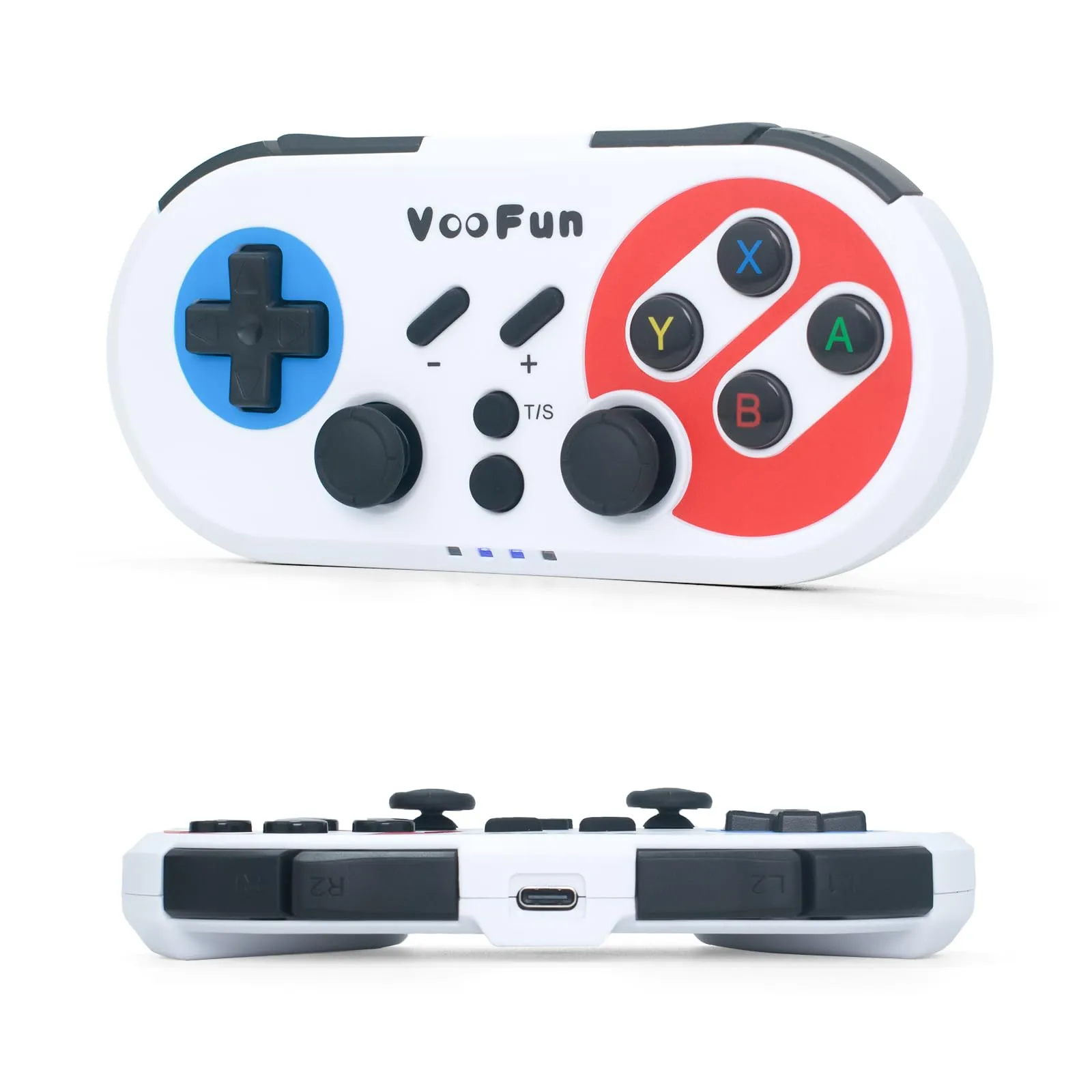 VooFun Controller Switch, Controller PC Bluetooth Wireless Joystick per Switch/Lite/OLED, PC Windows, PS3 con Giroscopio 6 Assi Sensore, Doppia Vibrazione e Turbo, Wake-up Switch Console (Bianco) - immagine 6