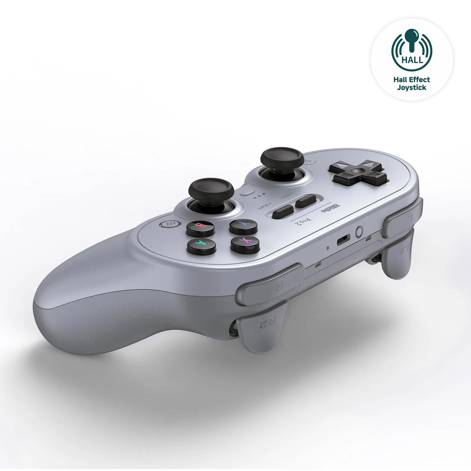 8Bitdo Pro 2 Bluetooth Controller for Switch, Hall Effect Joystick Update, Wireless Gaming Controller for Switch, PC, Android, and Steam Deck & Apple (Gray Edition) - immagine 3