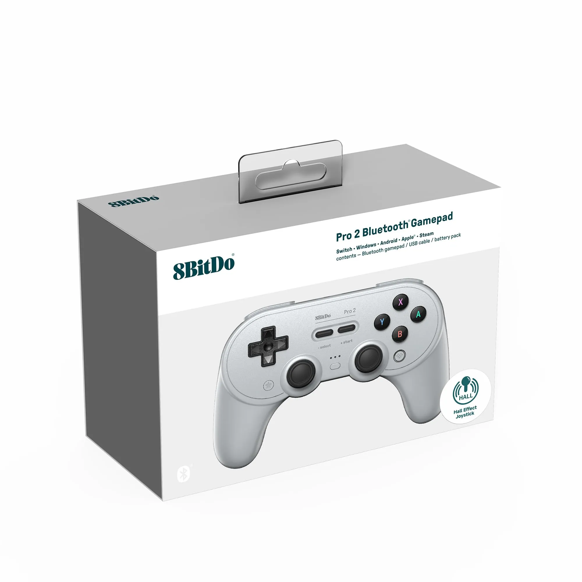 8Bitdo Pro 2 Bluetooth Controller for Switch, Hall Effect Joystick Update, Wireless Gaming Controller for Switch, PC, Android, and Steam Deck & Apple (Gray Edition) - immagine 6