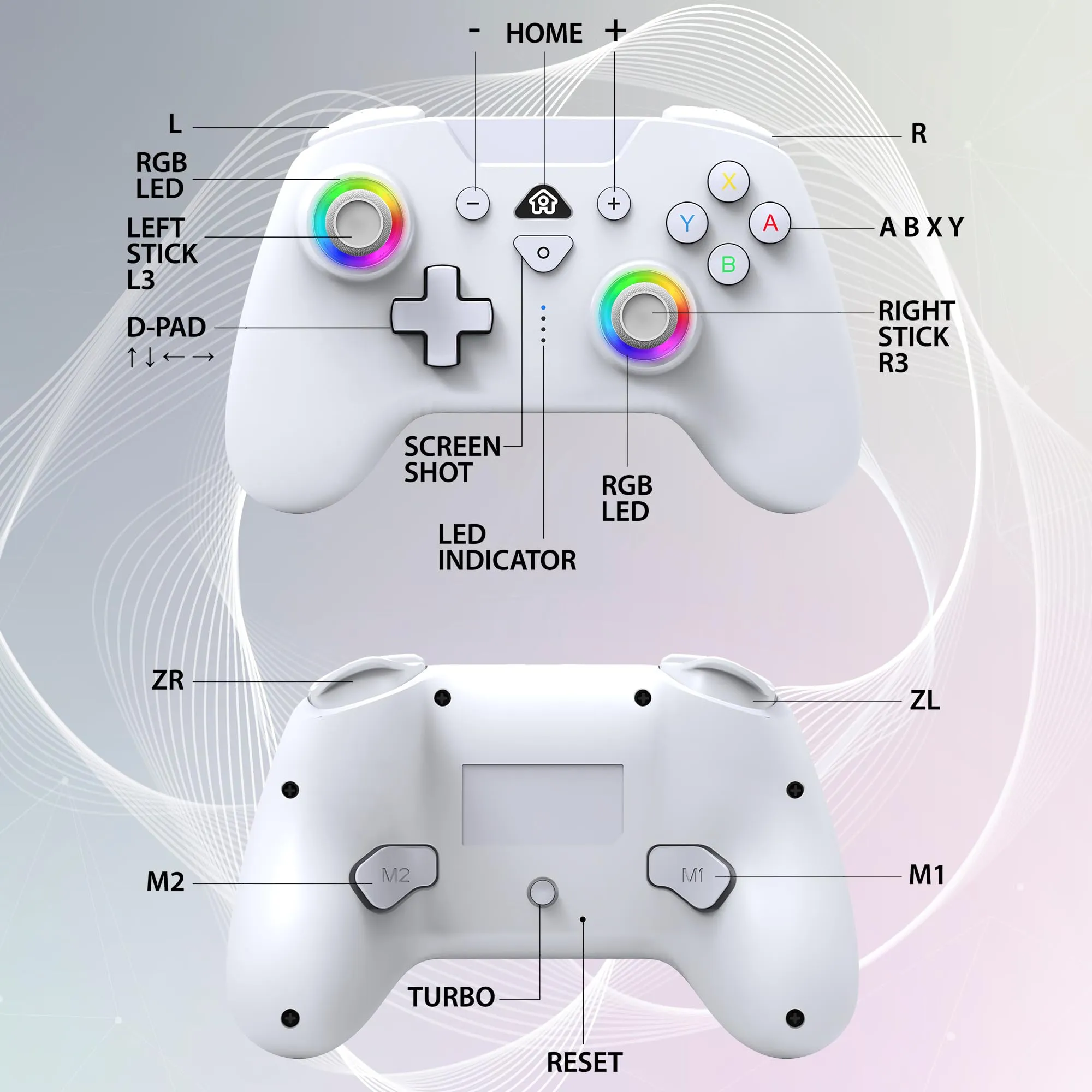 Subsonic - Controller Wireless per Switch 2 e Switch - Bianco - immagine 2