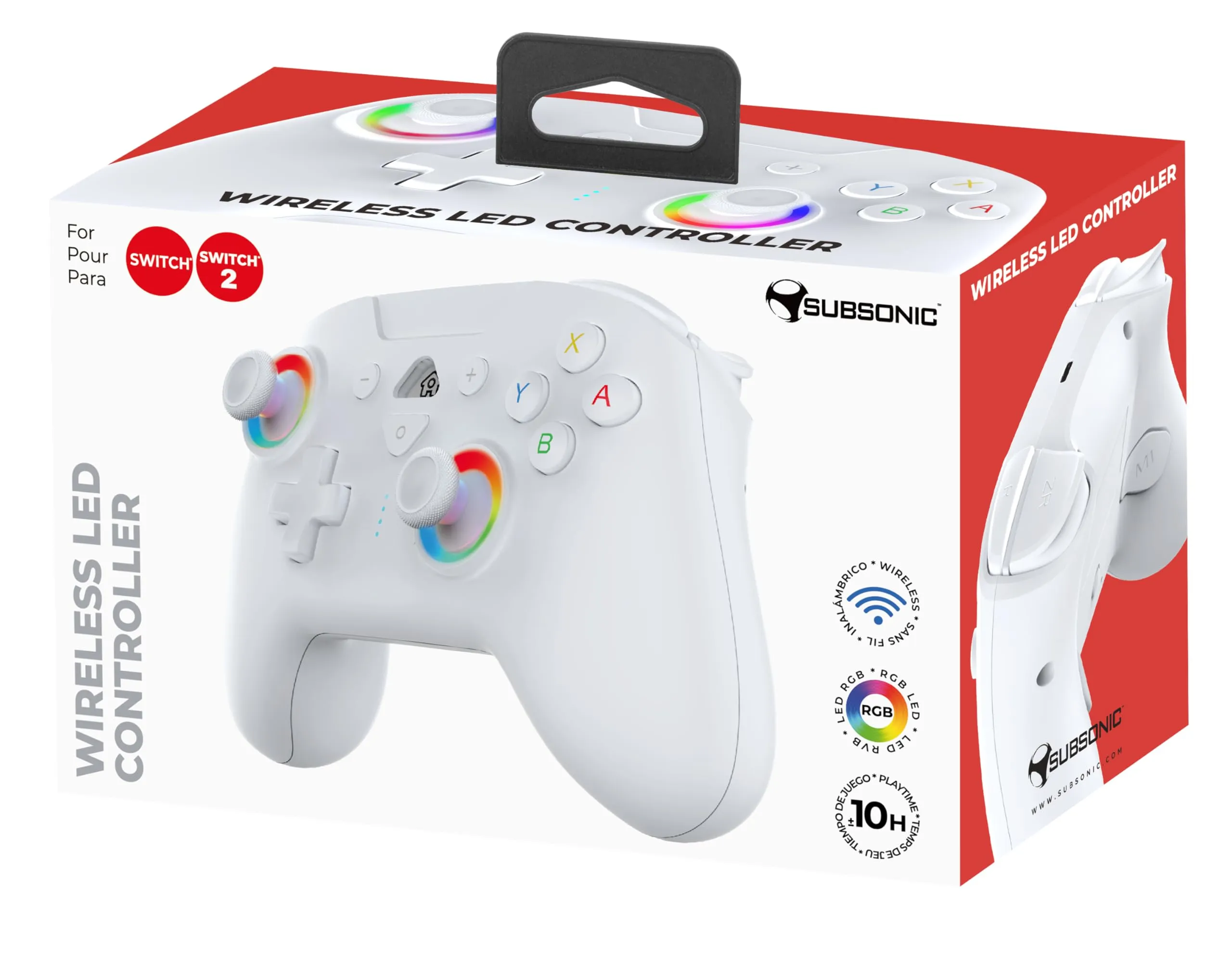 Subsonic - Controller Wireless per Switch 2 e Switch - Bianco - immagine 11