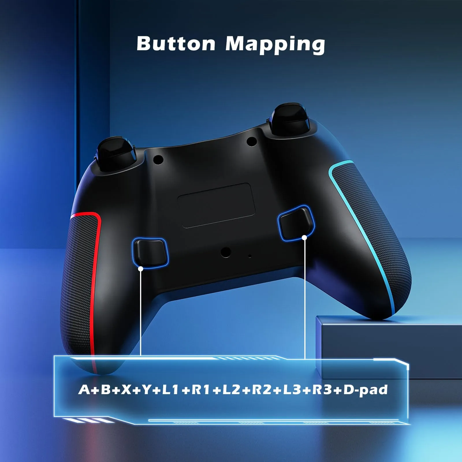 LATEC Controller per Switch/Switch 2, Controller Switch Wireless per Switch Lite con Joystick Hall/Pulsante Programmabile/ASSE Giroscopico/Vibrazione Regolabile/Funzione Turbo/Cattura Schermo,Nero - immagine 3