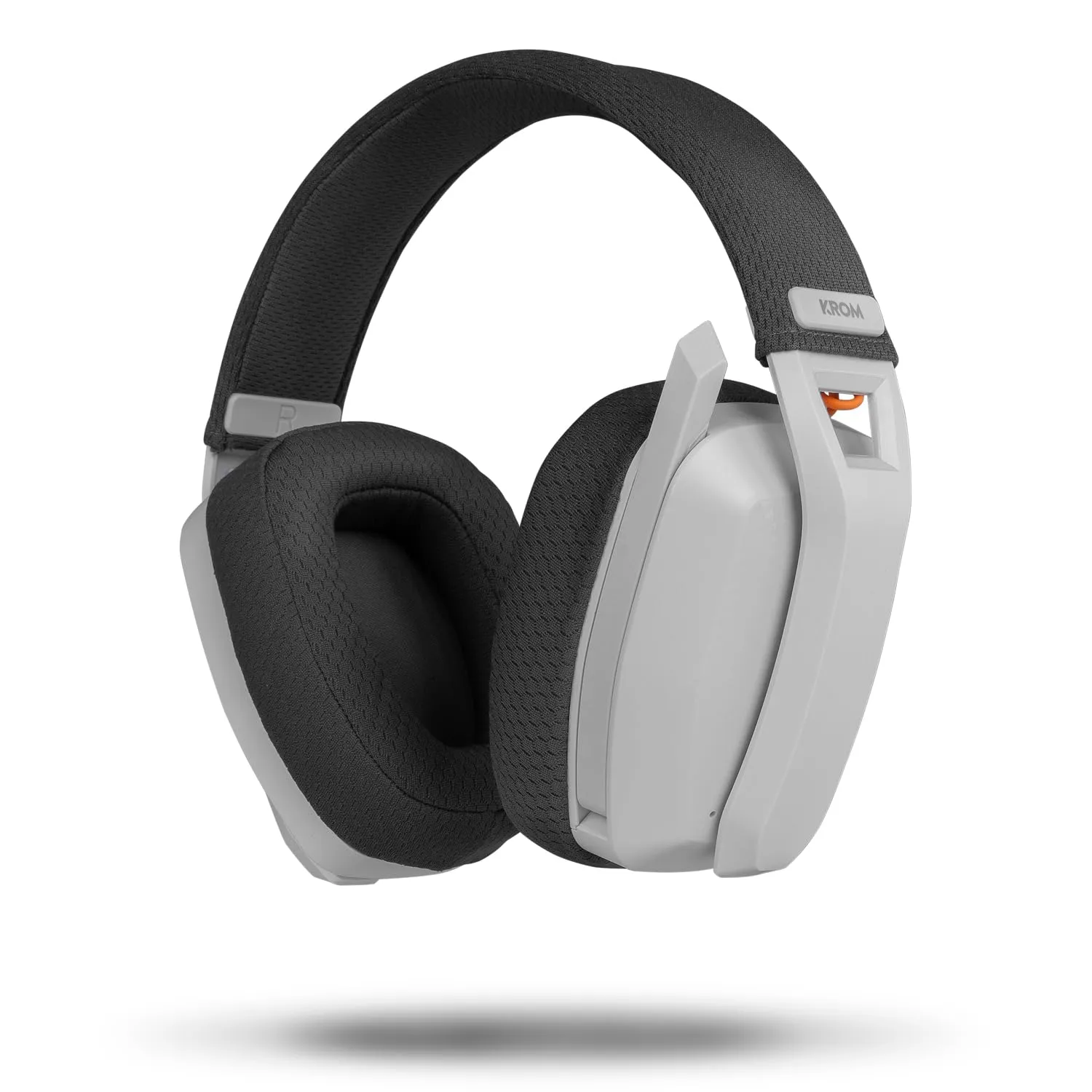 KROM KANJI - Cuffie senza fili, Bluetooth 5.3, 2.4Ghz o connessione USB, altoparlanti da 40 mm, controllo del volume e microfono integrati, archetto regolabile e leggero, bianco - immagine 1