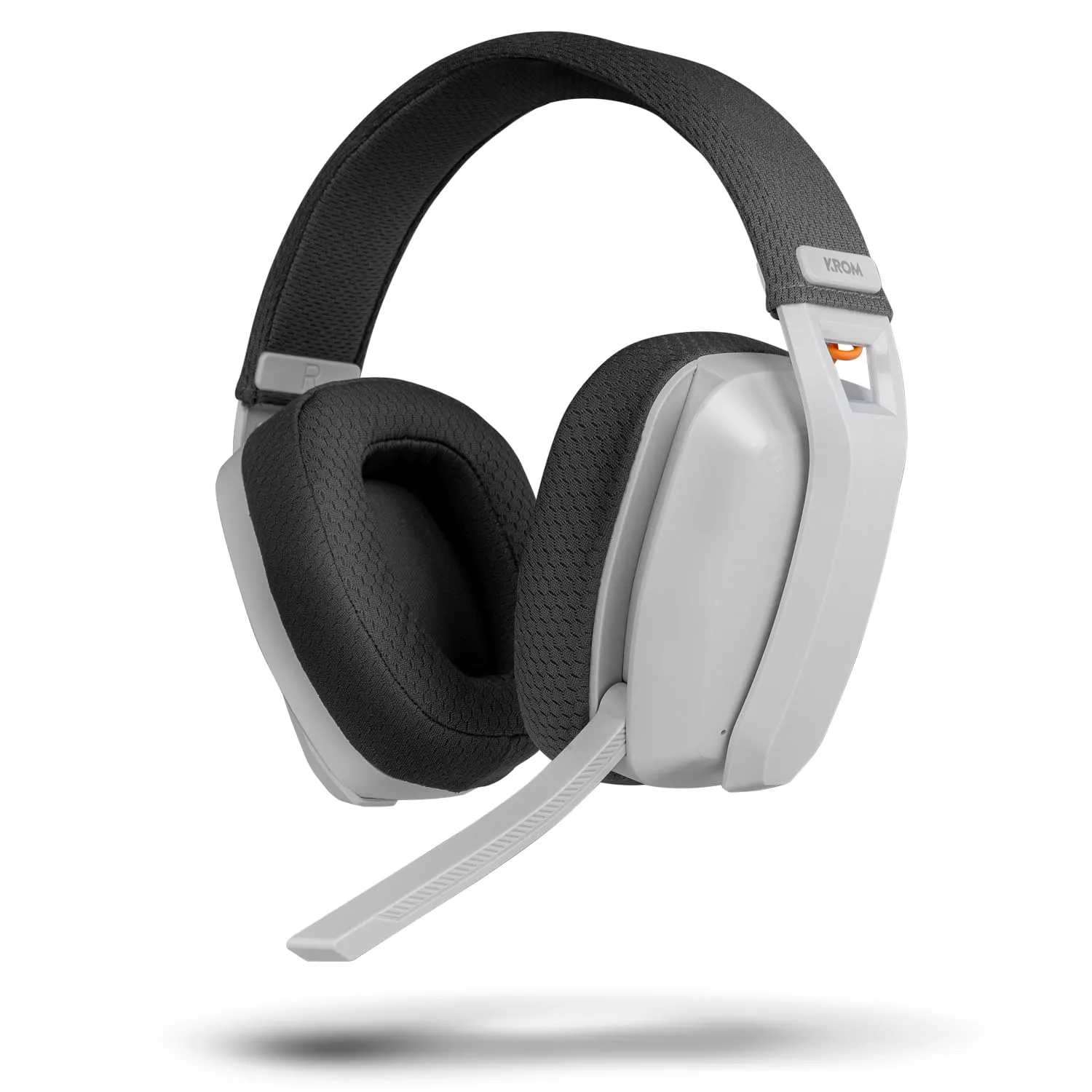KROM KANJI - Cuffie senza fili, Bluetooth 5.3, 2.4Ghz o connessione USB, altoparlanti da 40 mm, controllo del volume e microfono integrati, archetto regolabile e leggero, bianco - immagine 2