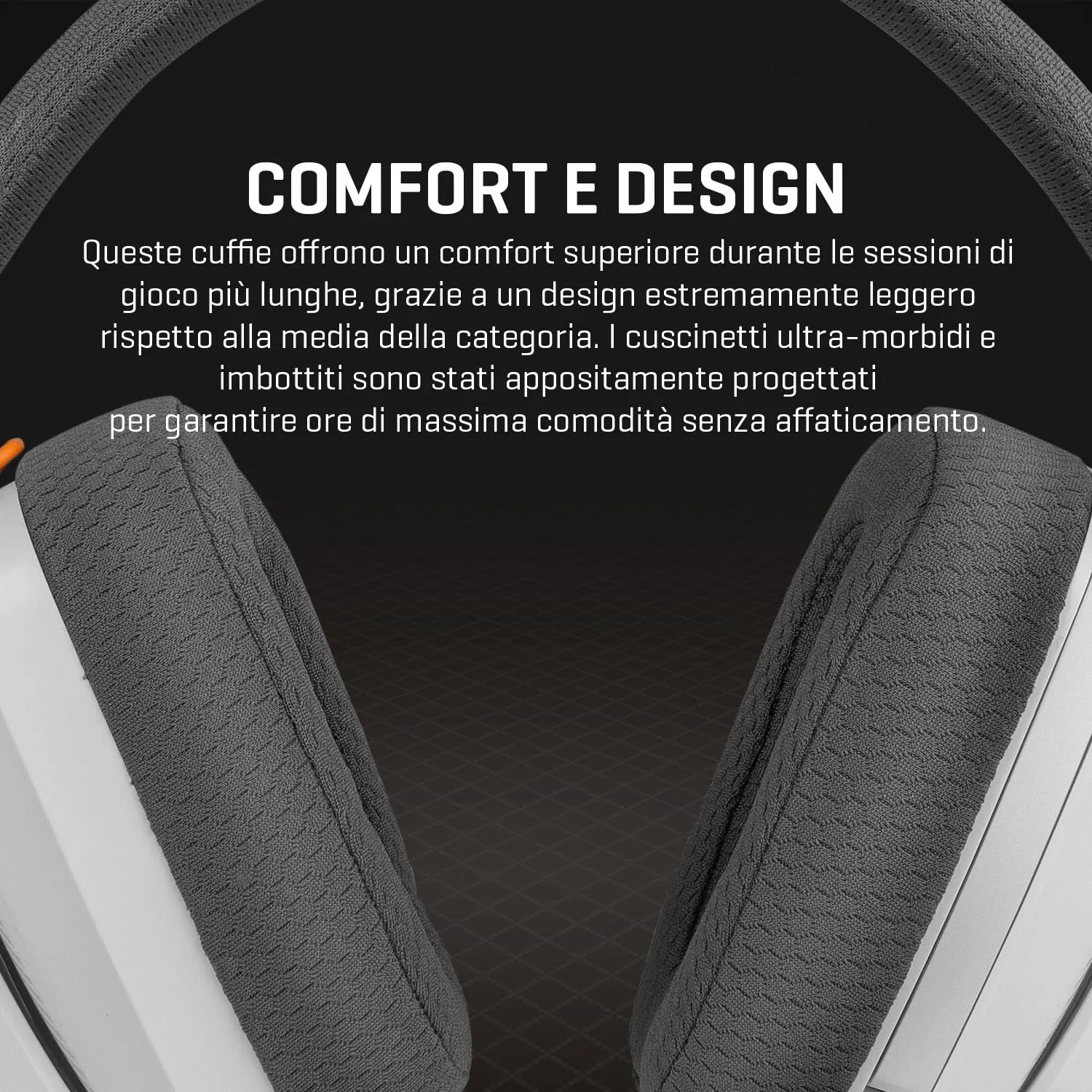 KROM KANJI - Cuffie senza fili, Bluetooth 5.3, 2.4Ghz o connessione USB, altoparlanti da 40 mm, controllo del volume e microfono integrati, archetto regolabile e leggero, bianco - immagine 4
