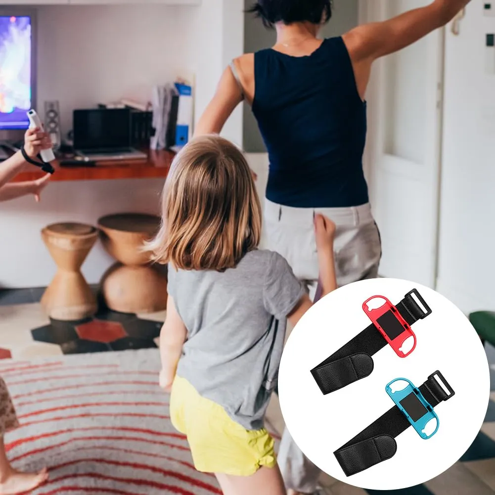 Cerioll 2 bracciali Just Dance, cinturino elastico regolabile per controller Switch & Switch Oled, comodi passanti per danza in rosso e blu per bambini e adulti - immagine 7