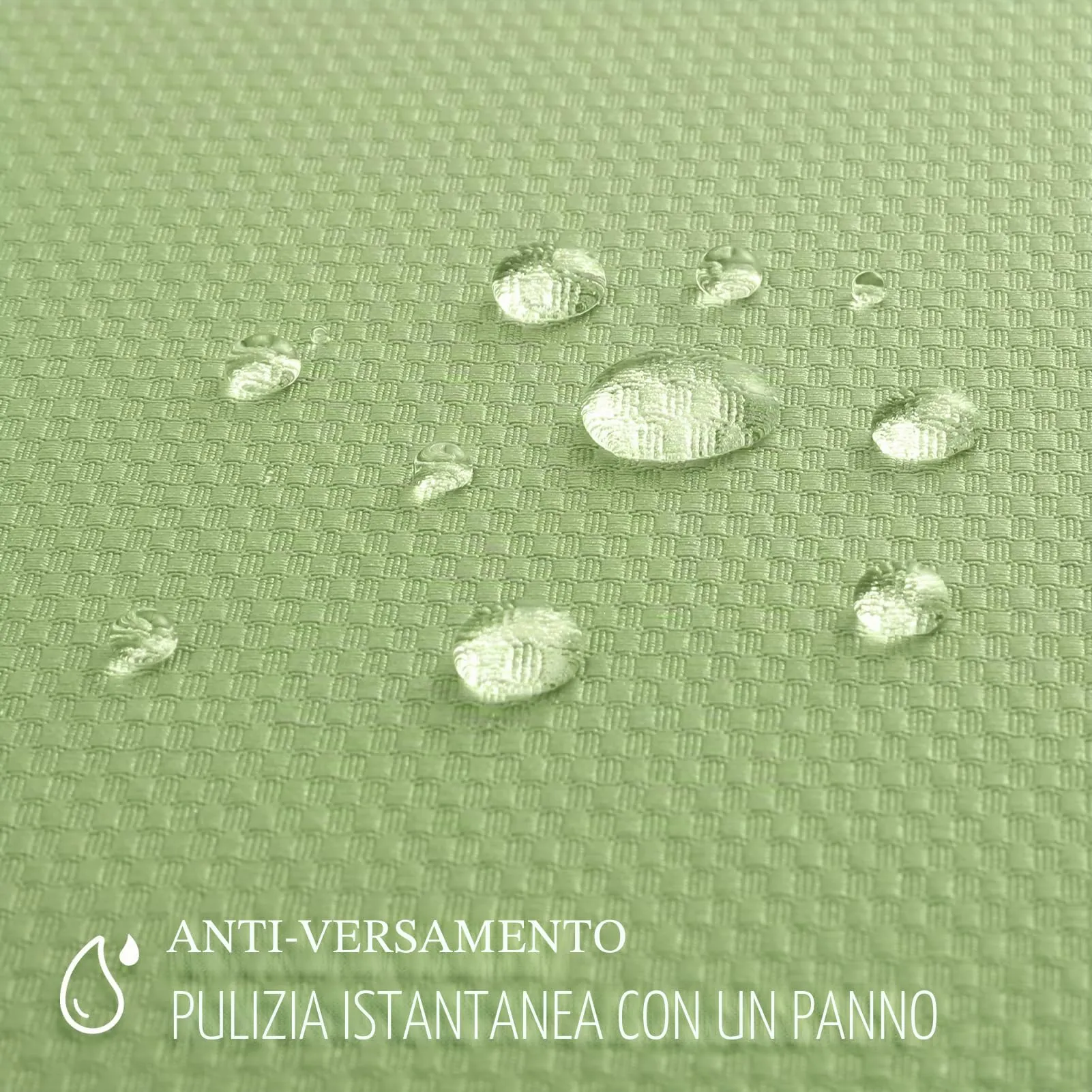 Softalker Tovaglia rettangolare con motivo primaverile, in jacquard lucido, impermeabile, a prova di perdite, lavabile, per feste, cene, 152 x 360 cm, salvia - immagine 3