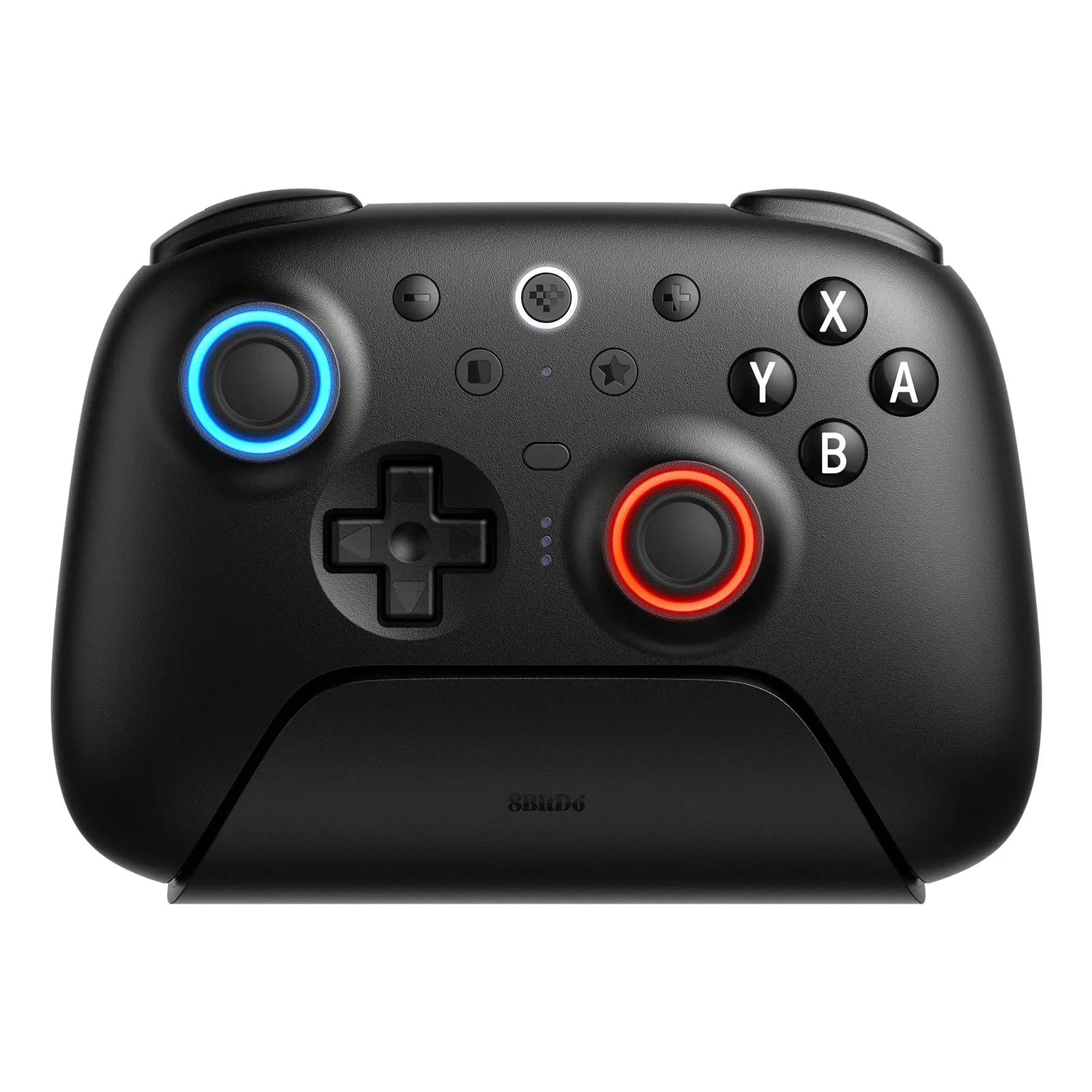 8BitDo Ultimate 2 Bluetooth Controller for Switch & Windows PC, Switch Pro Controller with TMR Joysticks, Switchable Hall Effect/Tactile Triggers, Vibration and Motion Control, RGB Fire Ring, Black - immagine 1