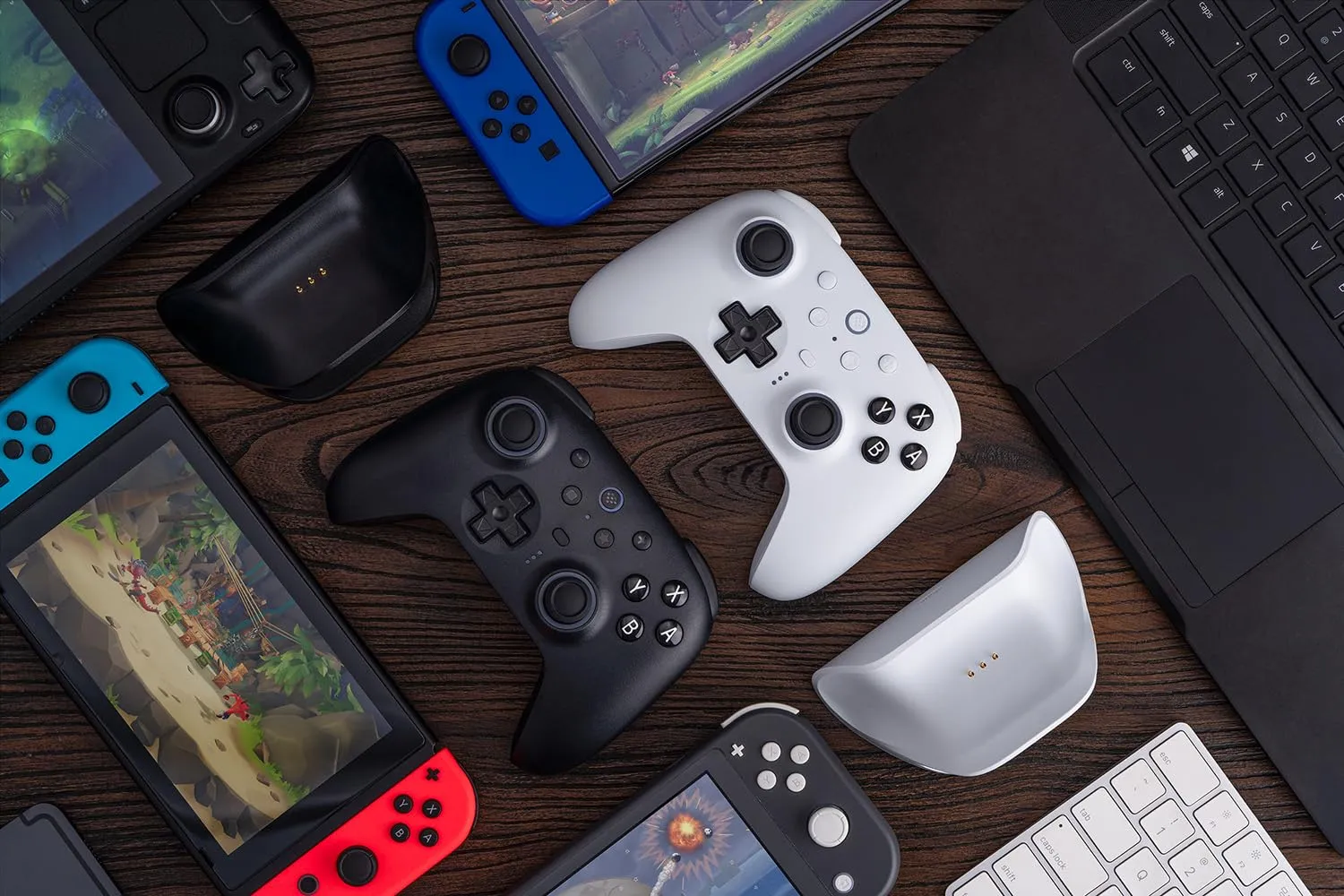 8BitDo Ultimate 2 Bluetooth Controller for Switch & Windows PC, Switch Pro Controller with TMR Joysticks, Switchable Hall Effect/Tactile Triggers, Vibration and Motion Control, RGB Fire Ring, Black - immagine 7